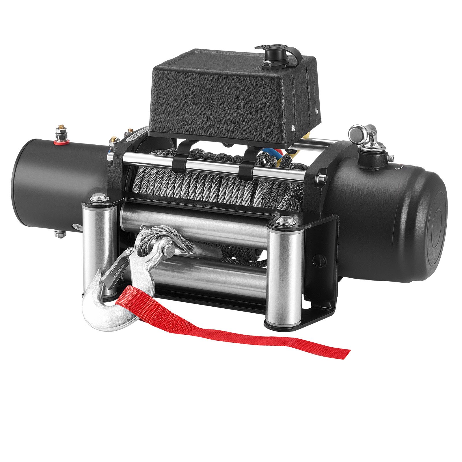 Electric Winch, 12000 Lbs Load Capacity, 12V DC Truck Winch With Φ7/20 In X 85 Ft Steel Rope, Wireless & Wired Remote Control, Suitable For Towing SUV Jeep Trailer Boat Off-Road Vehicle
