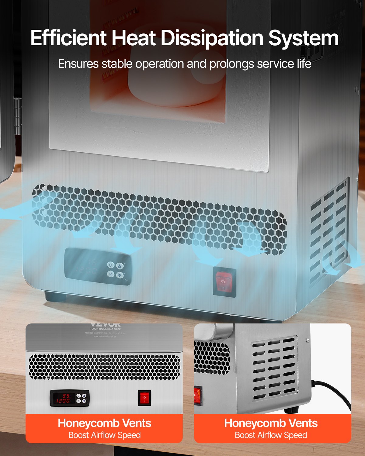 Tabletop Kiln Melter, 1500W Electric Kiln, 2192℉ Max Temperature, Stainless Steel, Programmable Gold… image 5