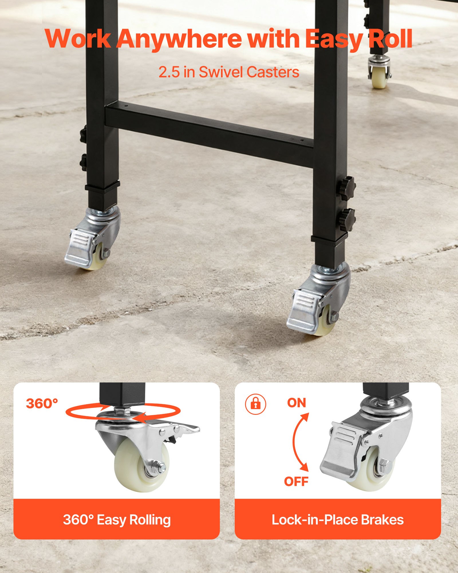 Adjustable Workbench on Wheels — photo 4