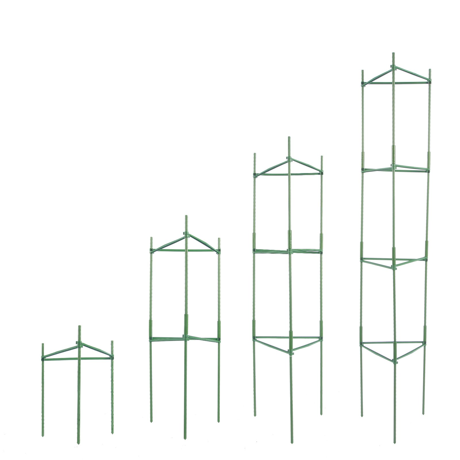 6 Packs Tomato Cages For Garden, 48 Inch Trellis Plant Stakes Support, Stackable Tall