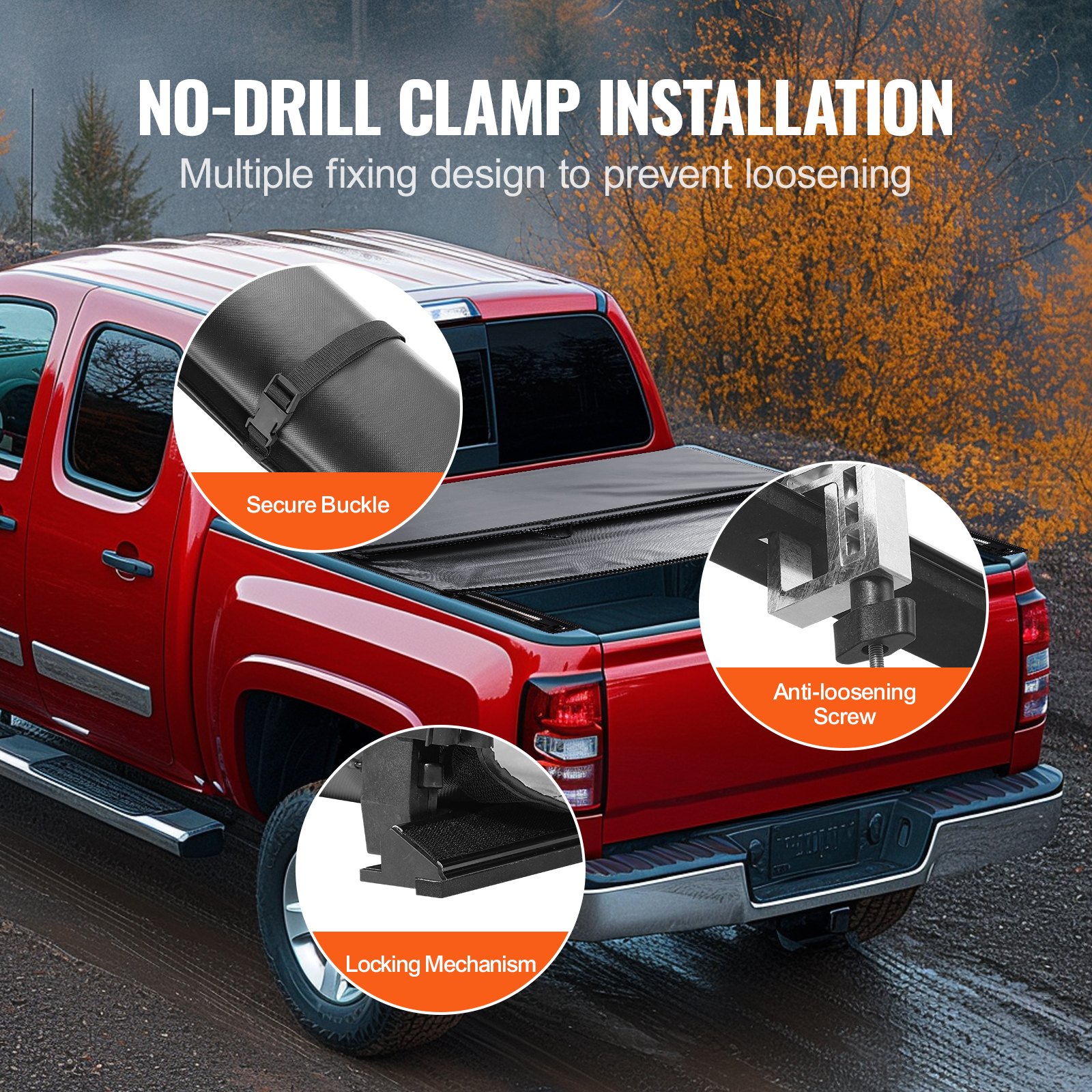 Vevor tonneau cover hardware kit and aluminum cross-bows for Silverado Sierra 1500 5.8ft bed installation