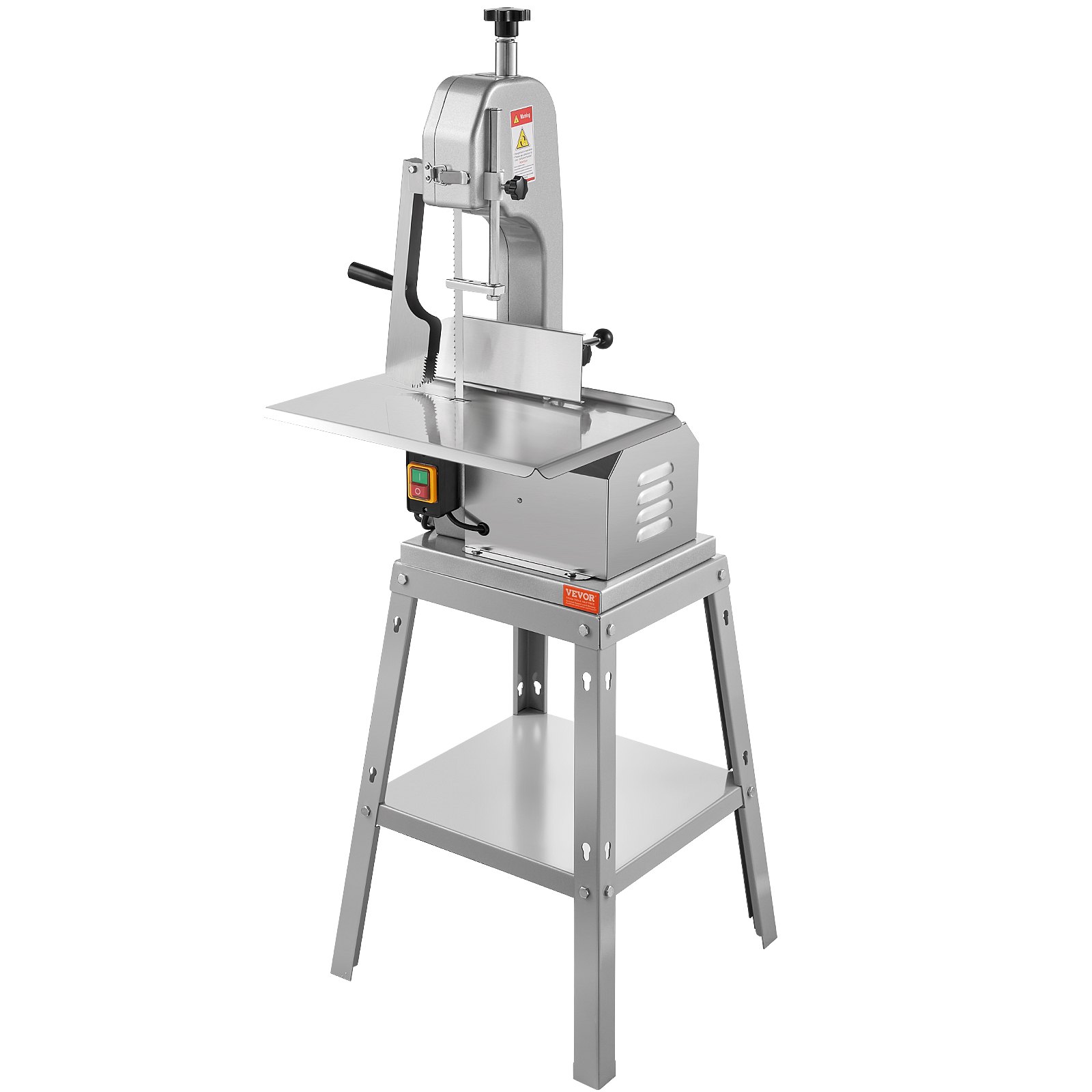 Electric Meat Saw, 850W Stainless Vertical Cutter, 19.1"x15" Workbench, 7.09" Cu