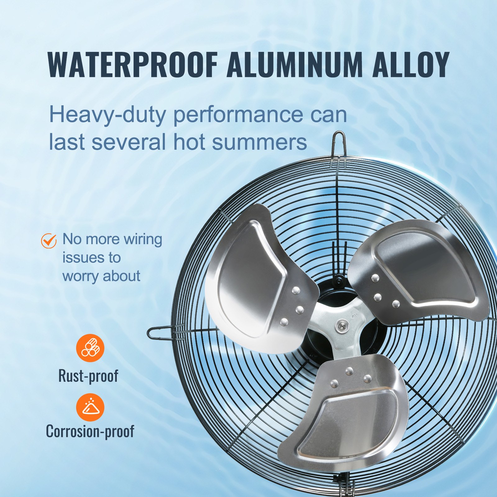 16'' Shutter Exhaust Fan, High-speed 2000 CFM, Aluminum Wall Mount Attic Fan With AC-motor, Ventilation And Cooling… - 5