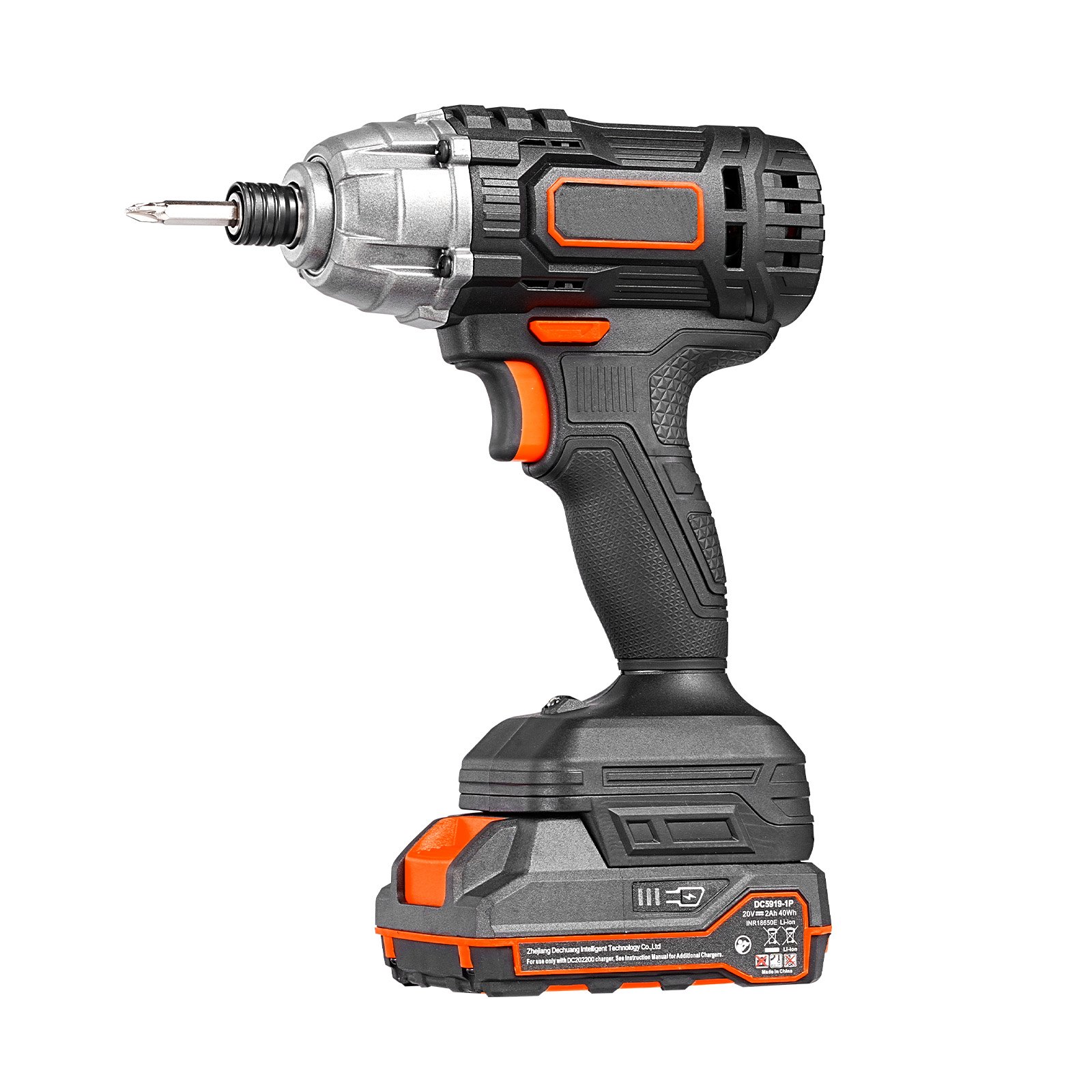 VEVOR 20V Cordless Impact Driver Kit 1/4&Prime; Hex 2800RPM 180Nm w/ Battery & Charger