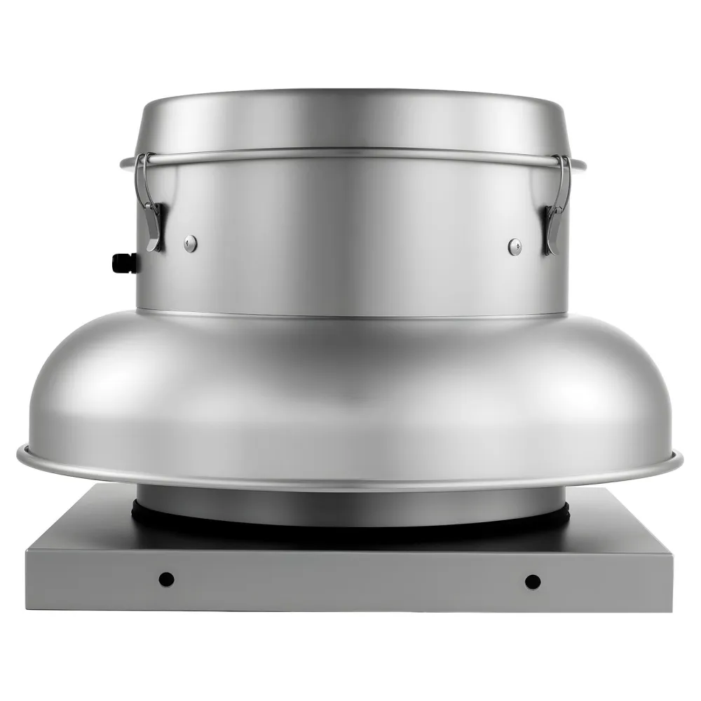 Roof Exhaust Fan, Attic Vent Fan With High-Power Motor, 21 Inch Fan Base Heavy-Duty Aluminum Alloy, Speed Control Adjustable Airflow 900 1500 CFM, Compact For Garage,Kitchen,Bathroom, Silver