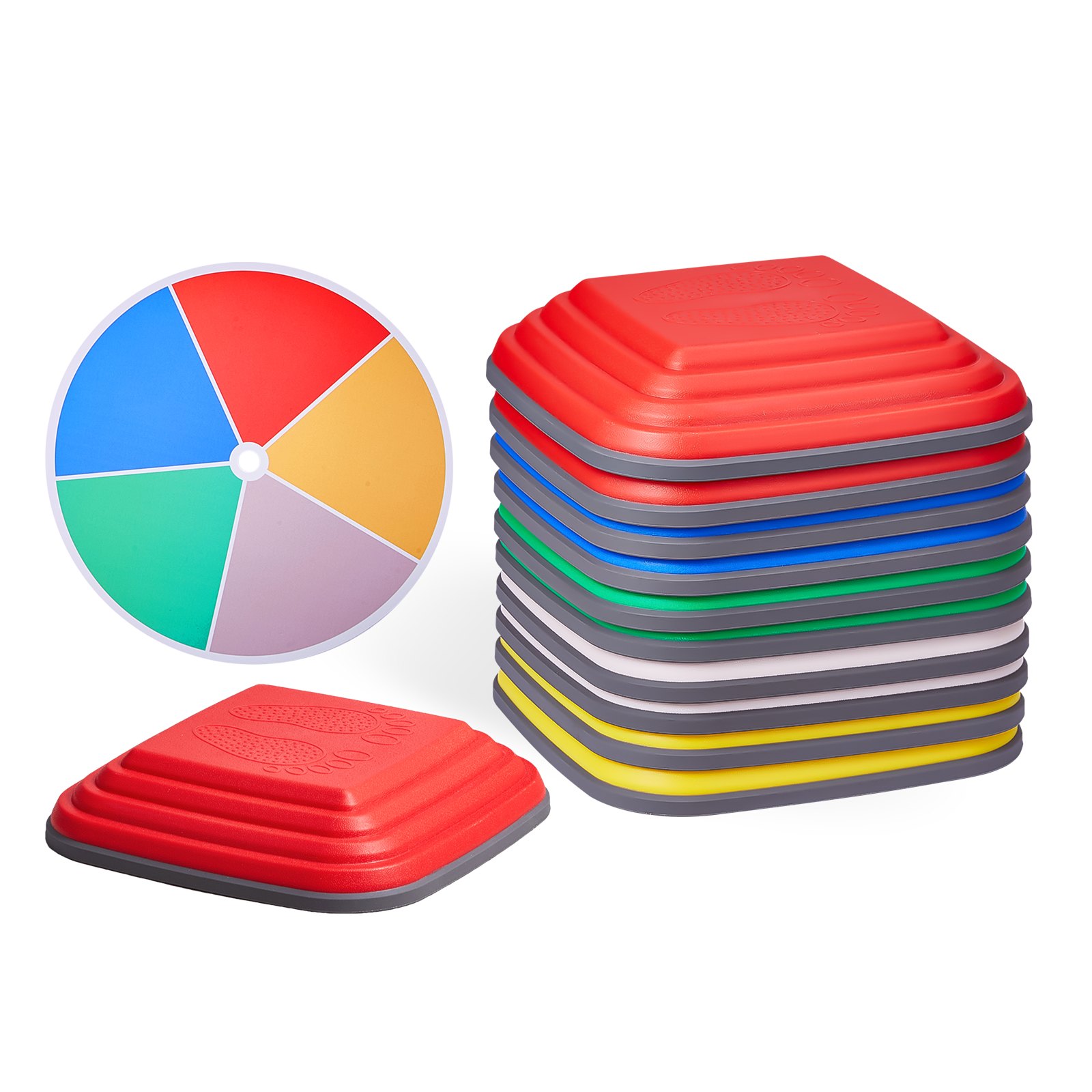 Balance Stepping Stones For Kids, 10 PCS, Up To 220 Lbs, Non-Slip Toddlers Sensory Stepping Stones, Obstacle Course Coordination Game Toys Indoor Or Outdoor Play For Children Aged 3 4 5 6 7 8+ - Image 1