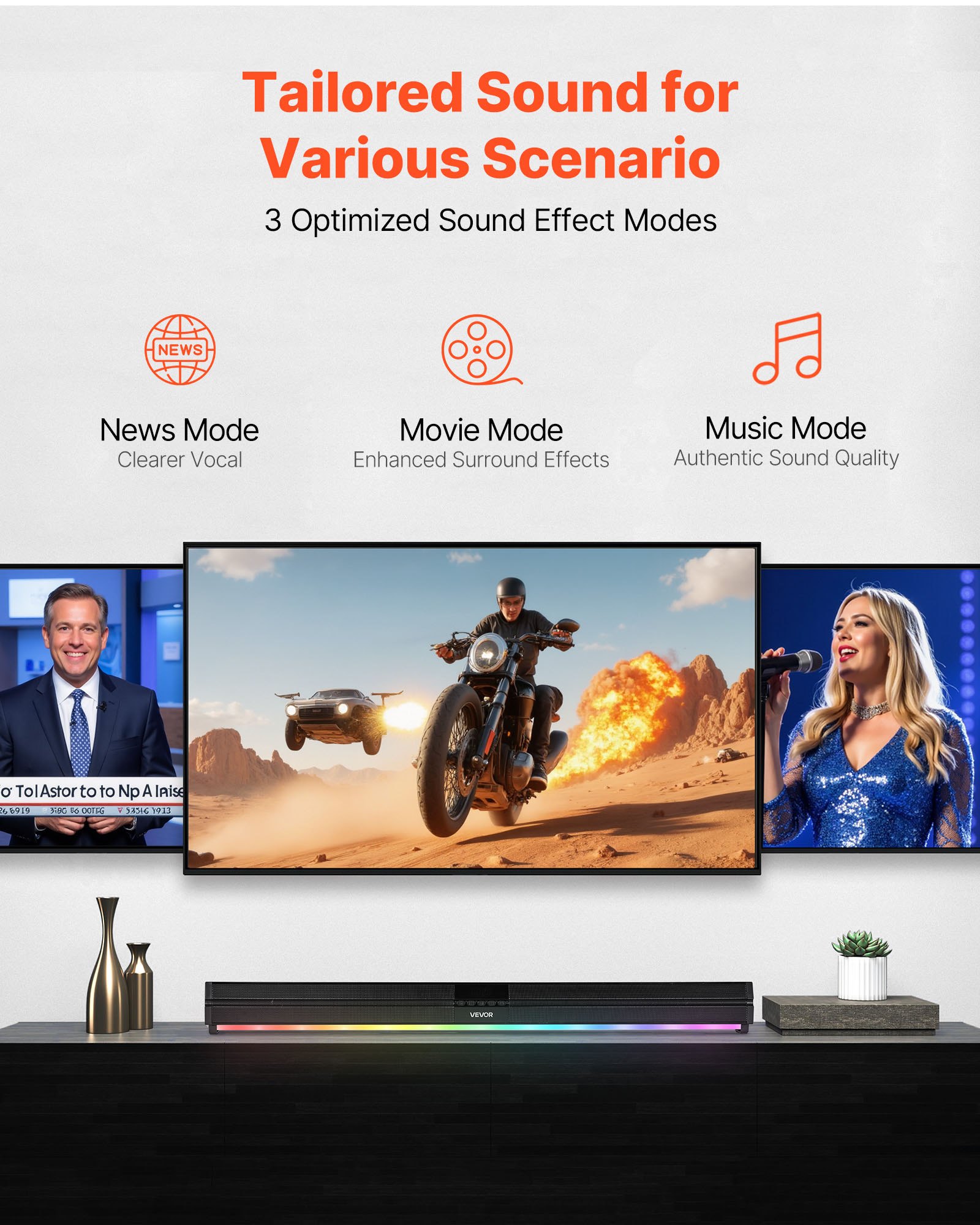 Sound Bar til smart TV 2.0 Channel 32-Inch Compact - Miniatyr 4