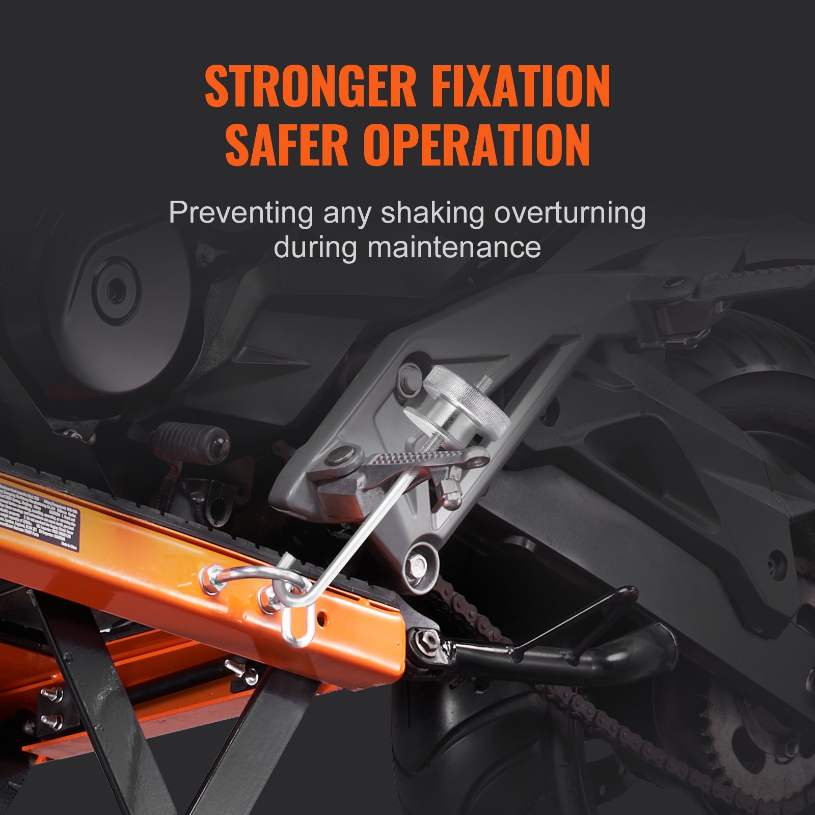 Hydraulic Motorcycle Lift Table, 350 LBS Capacity Motorcycle Scissor Jack Lift With Wide Deck, J-hooks, 4 Wheels, Hydraulic Foot-Operated Jack Stand For ATV Dirt Bikes image 5