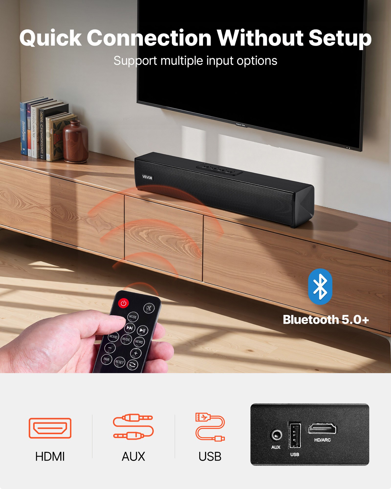 Sound Bar til smart TV 2.0 Channel 17-Inch Compact - Miniatyr 3