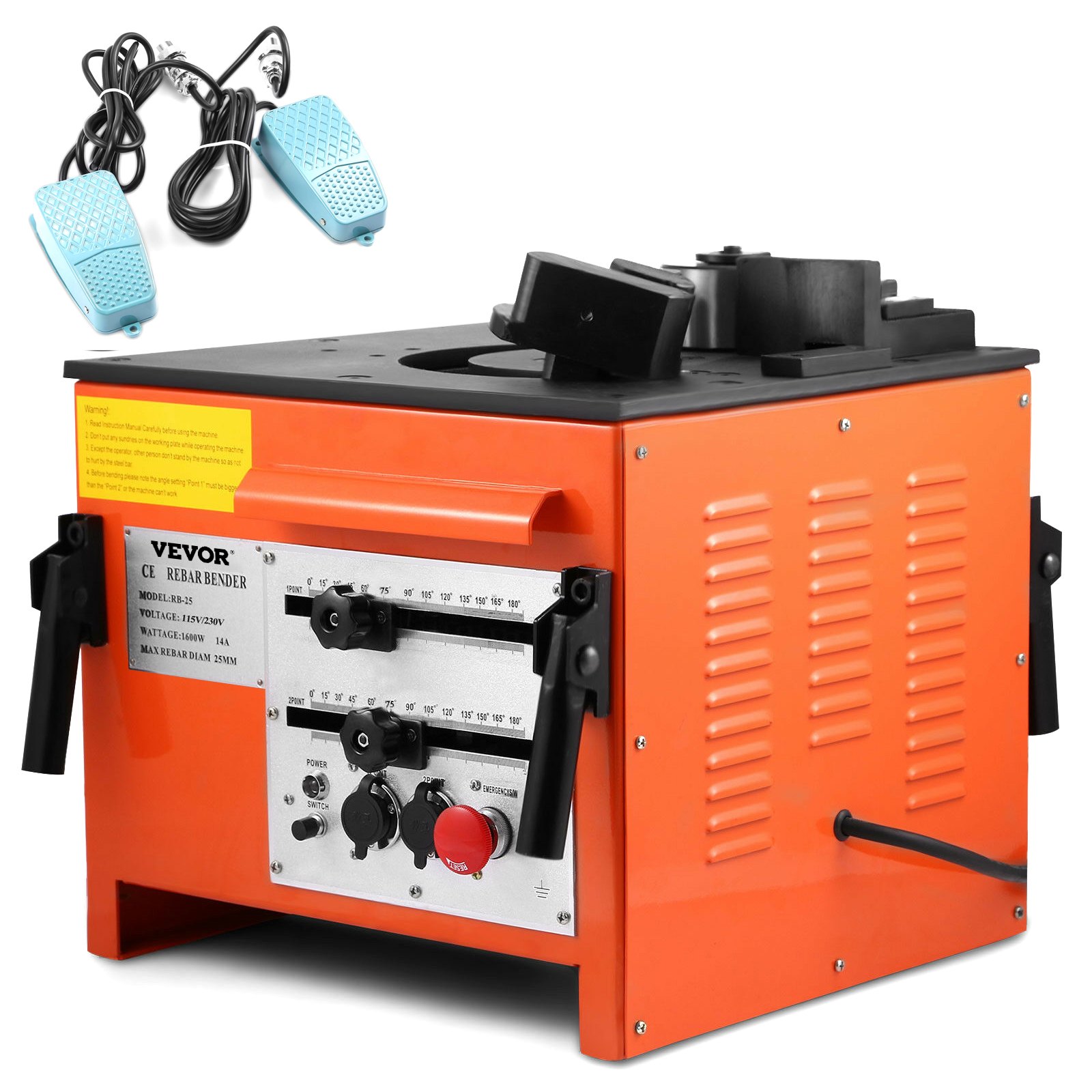 Rebar Bender 1 Inch 25 Mm Rebar Bending Bender Rebar Grade 60 Electric Rebar Bender Heavy Duty With Foot Pedal For Bending Steel Rope (1 Inch Rebar Bender)