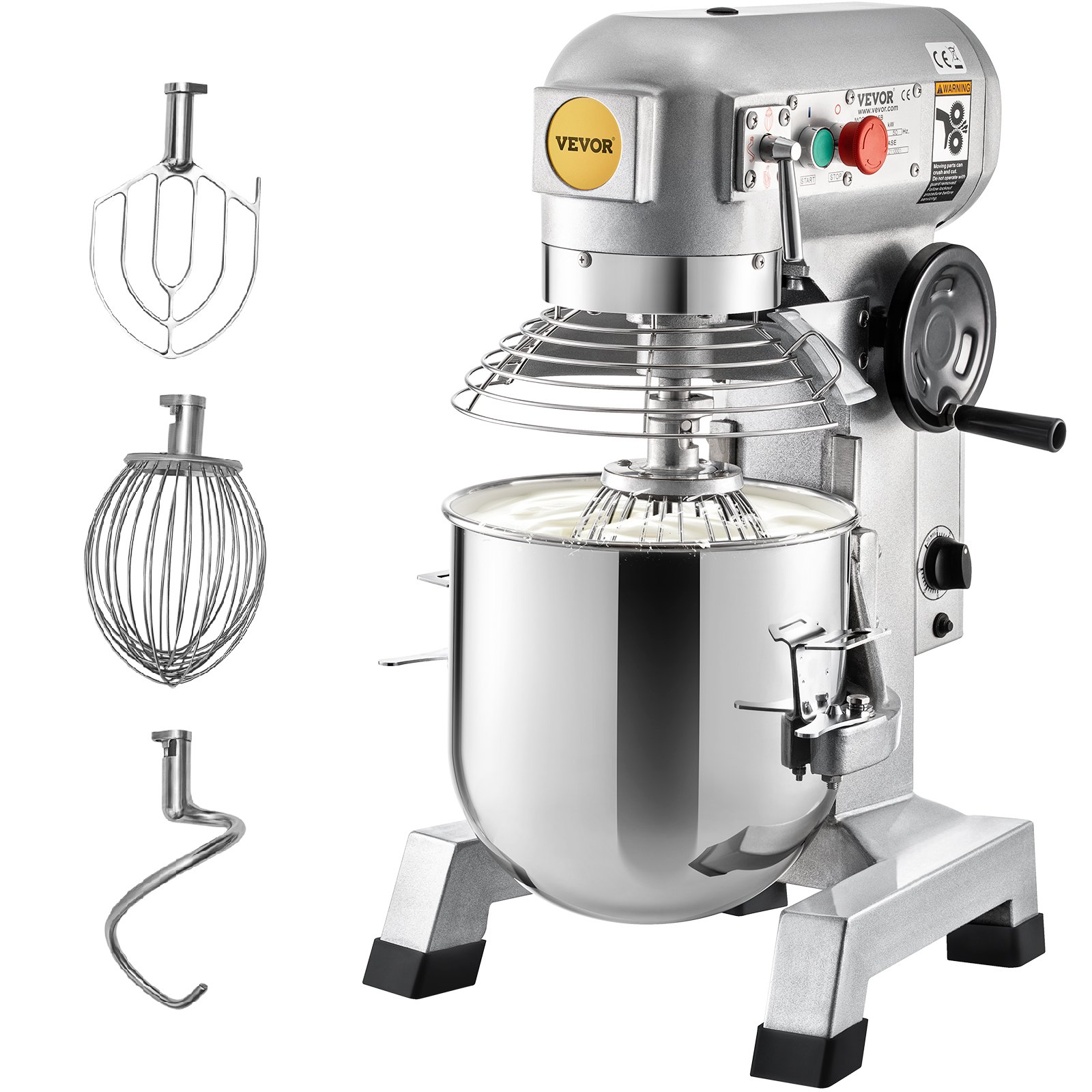 Commercial Food Mixer, 15Qt Commercial Mixer With Timing Function, 500W