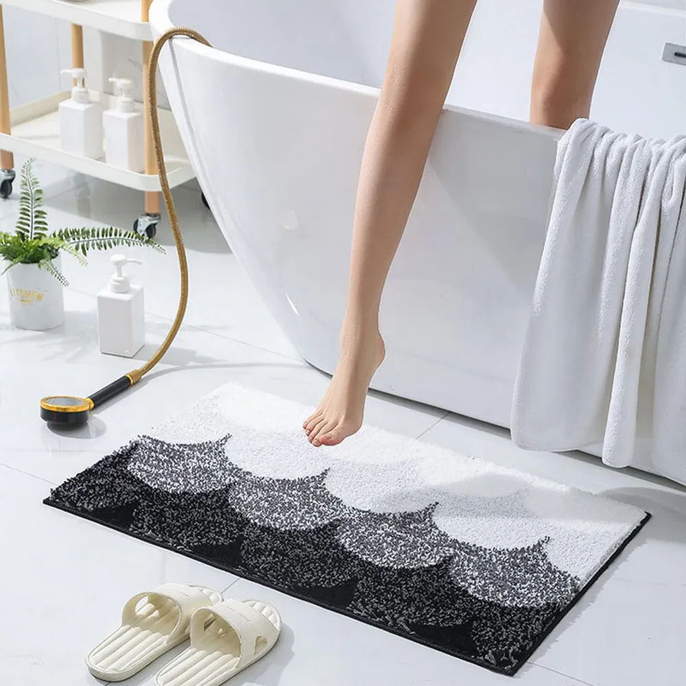 Bathroom Rug 20x32 Non Slip Fluffy Teal Bath Mat For Bathroom Floor Washable Plush Luxury Bath Rug For Tub Soft Shaggy Absorbent Shower Sink Mat - Image 6