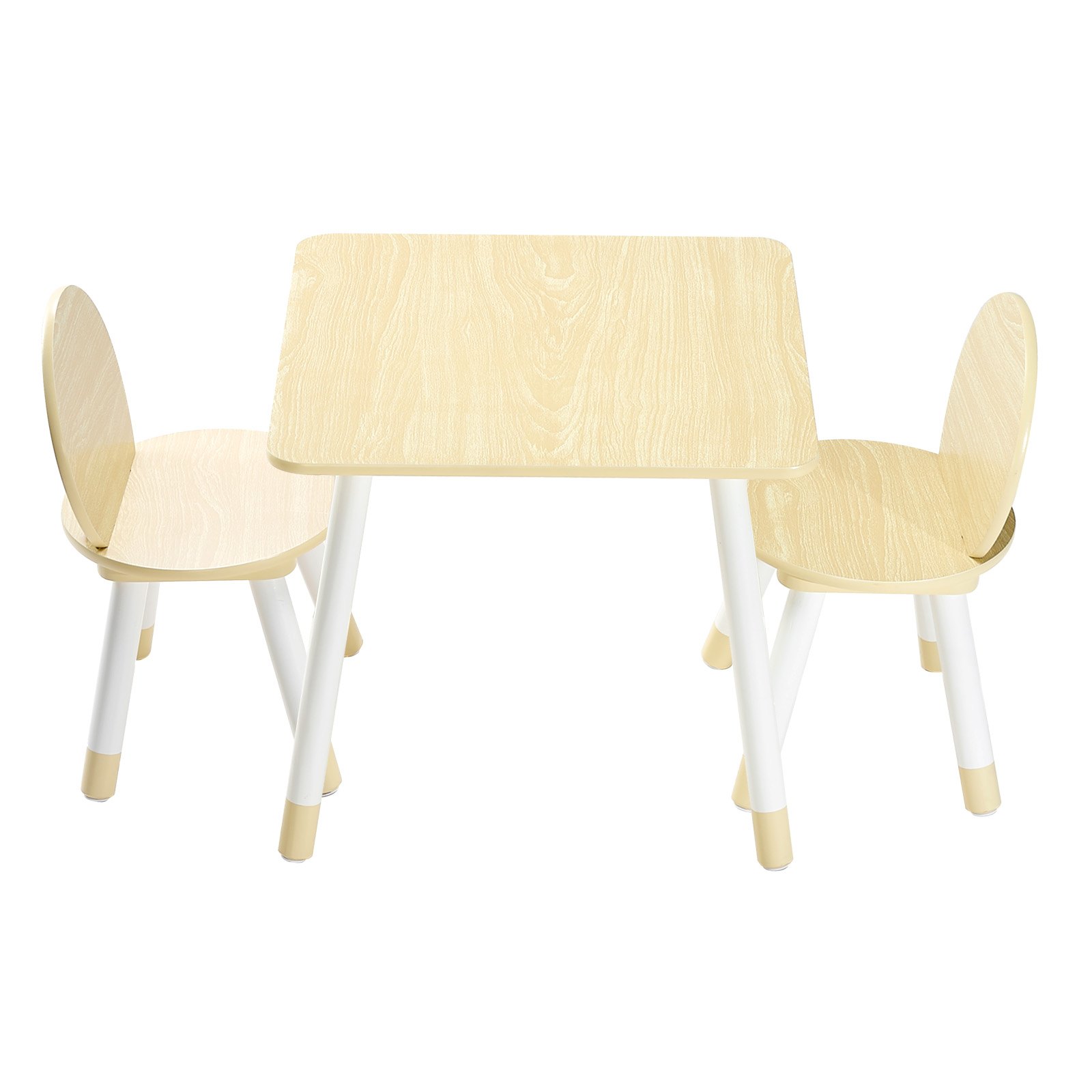 Childrens Table And 2 Chairs Set With Graffiti Desktop Wooden_voghion.com