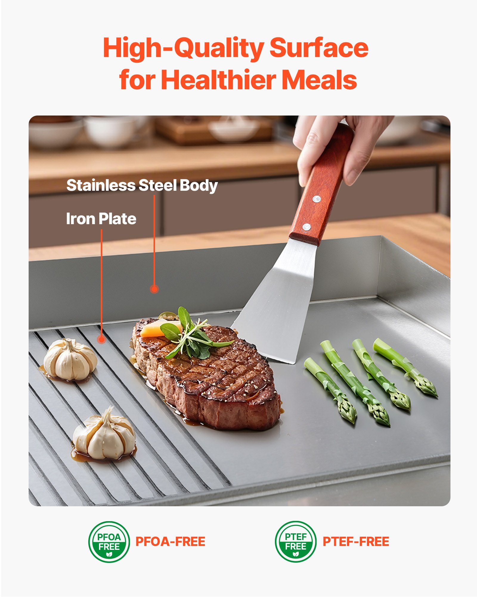 Commercial Electric Griddle — 21.06 X 11.81 Inch — photo 3