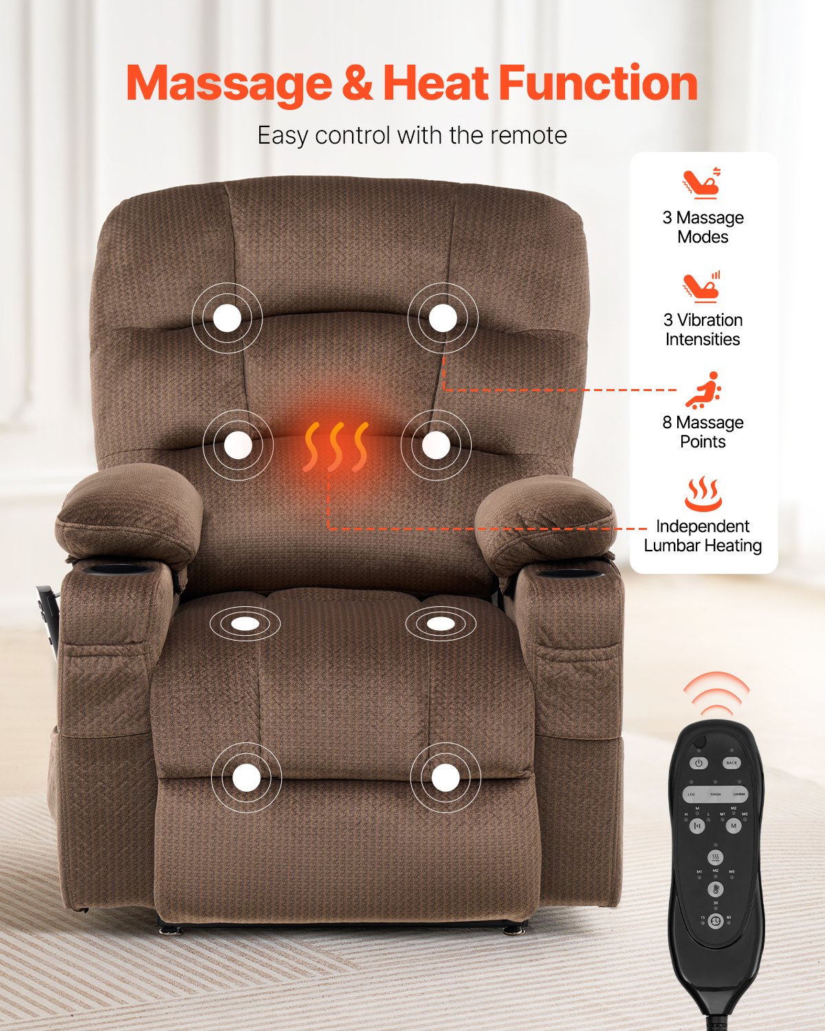 Power Lift Recliner Chair β Lift Chair with Heat and Massage β photo 4