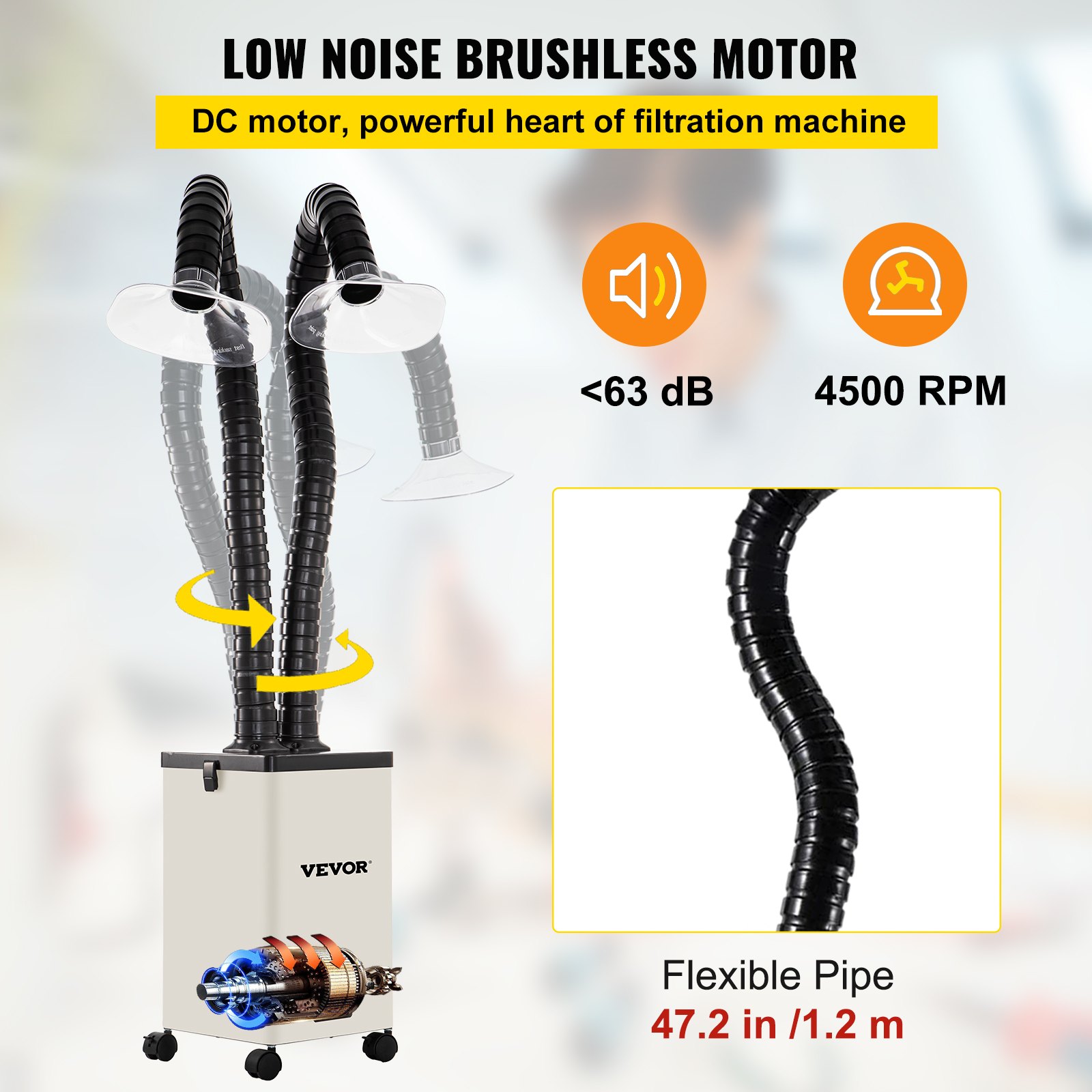 Solder Fume Extractor — 150W 165CFM Soldering Smoke Extractor — photo 4