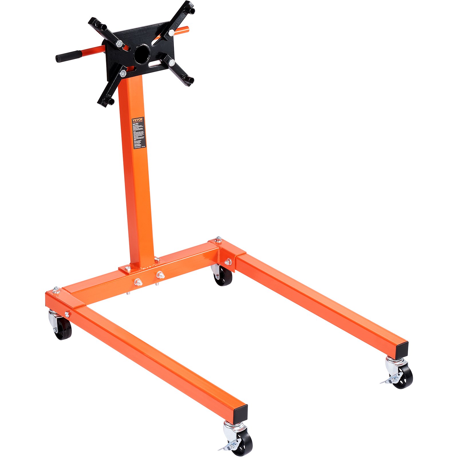 Engine Stand, 1300 Lbs (3/5 Ton) Rotating Engine Motor Stand With 360 Degree Adjustable Head, Cast Iron Motor Hoist Dolly, 4-Caster, 4 Adjustable Arms, For Vehicle Maintenance, Auto Repair - Image 1