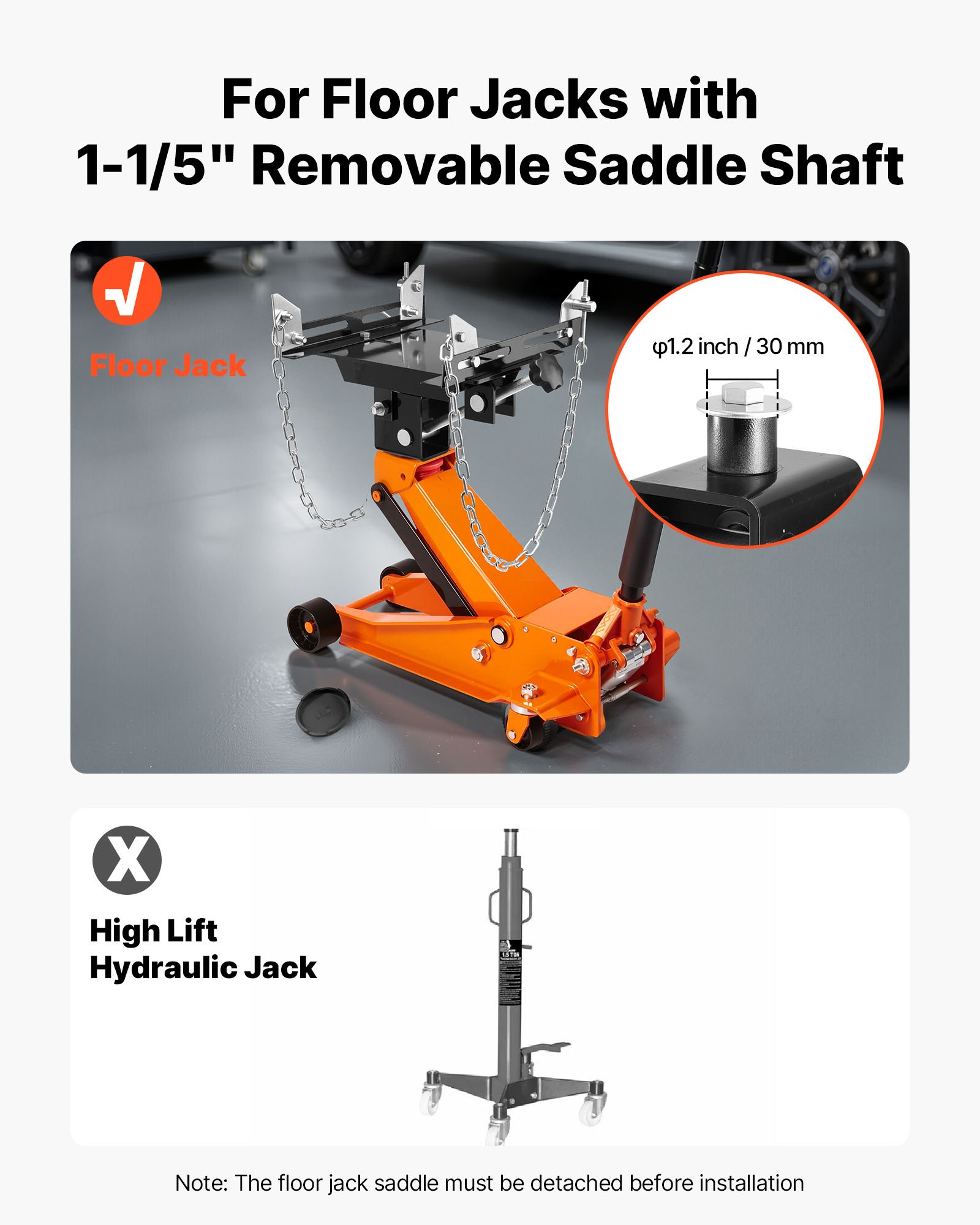 Transmission Jack Adapter, 1100 Lbs / 0.5 Ton Load Capacity Automotive Transmission Lift Adapter… image 2