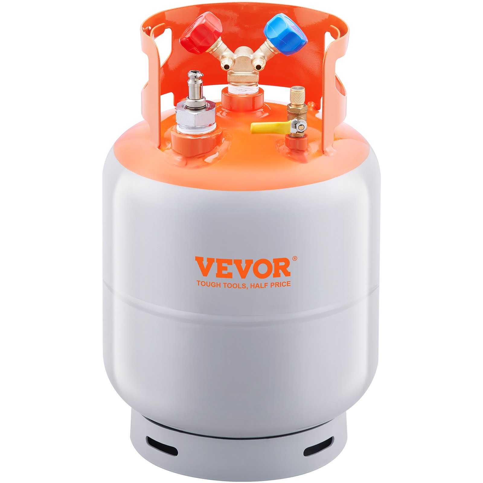 Refrigerant Recovery Tank With Float Switch - 30 Lb. Capacity Ac Recovery Tank With ¼ To ½ Adaptor, Reusable Recovery Tank HVAC For All Refrigerant, Prevent Overflow, With Trace Amount Of N₂ - Image 1
