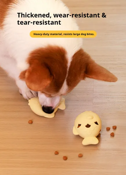 Fish-Shaped Dog Treat Dispenser Toy – Food-Grade Silicone Slow Feeder For Boredom Relief, Self-Entertainment & Pet Interaction – Durable Chew Toy With Treat Leakage Design, Teeth Cleaning Sur
