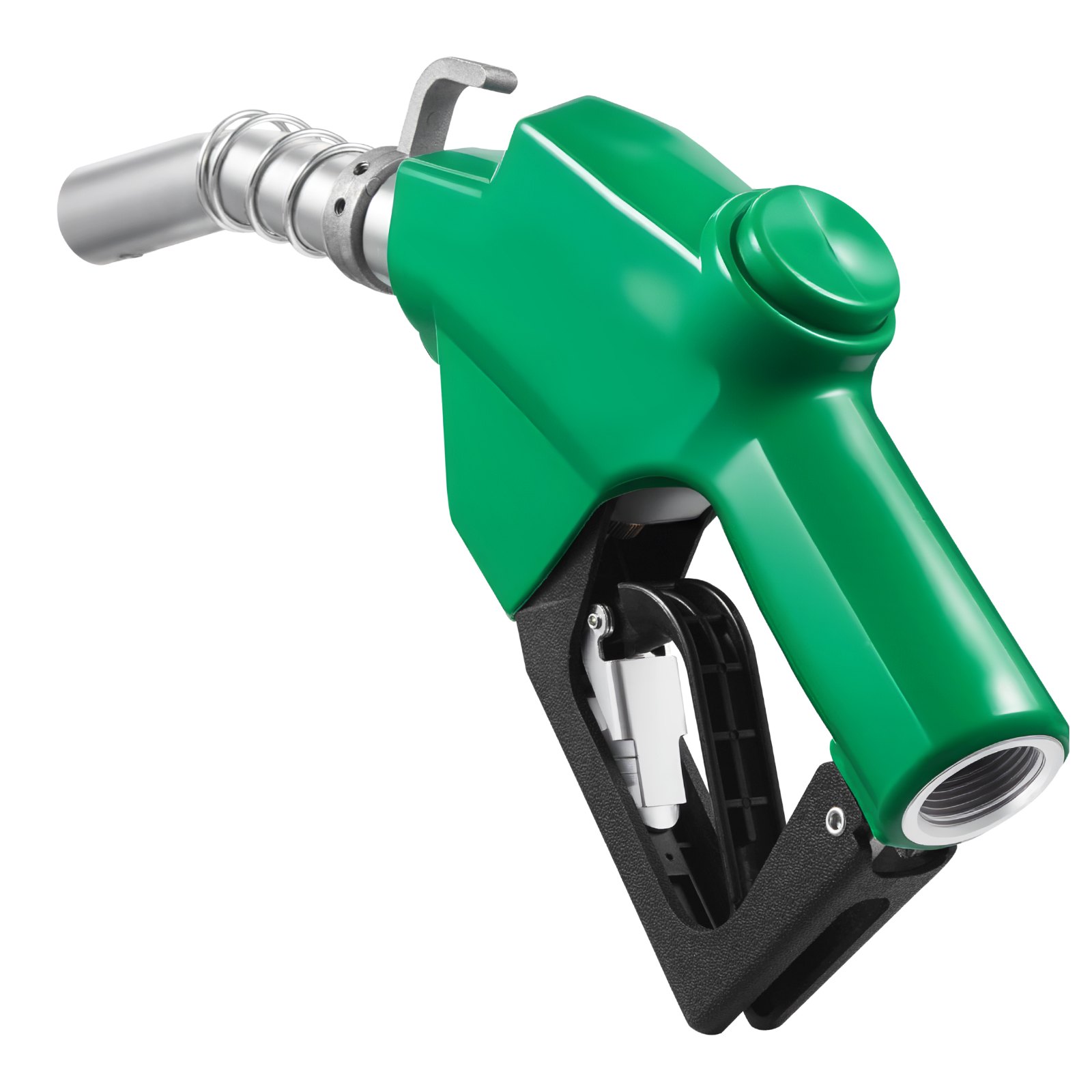 1 Inch NPT Automatic Fuel Nozzle, Max Flow Rate 21.6 GPM, Auto Shut Off Diesel Gas Pump Nozzle With 3-Speed Trigger Lock & 1-3/16 In (OD=30.1 Mm) Spout For Gasoline, Diesel, Kerosene, Green - Image 1