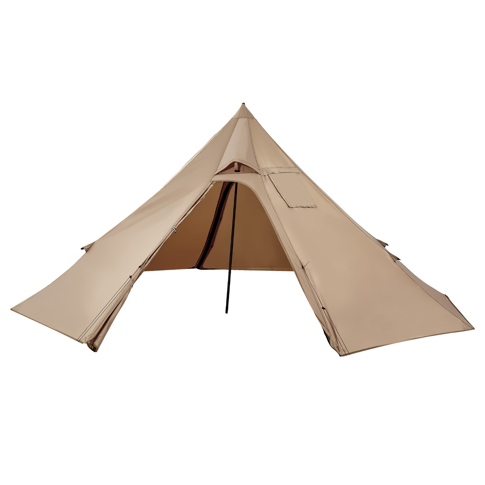 Hot Tent For 2 Persons, Portable Winter Tipi Tent With Stove Jack, Waterproof Canvas Camping Tents,  Lightweight 4 Season Shelter Tents For Hiking Fishing Backpacking, S Size - Image 1