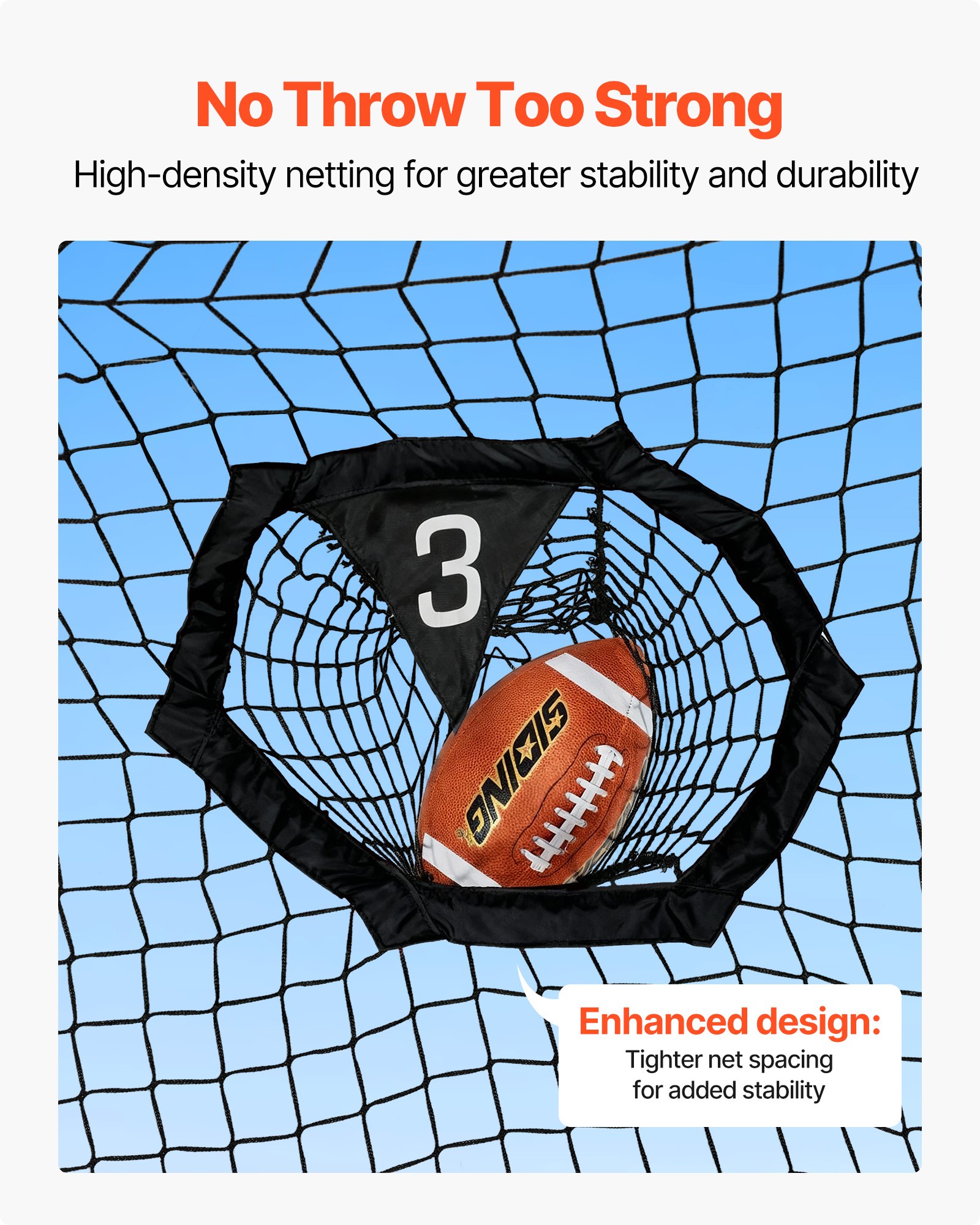 8 X 8 Ft Football Trainer Throwing Net, Training Throwing Target Practice Net With 6 Target Pockets… image 5