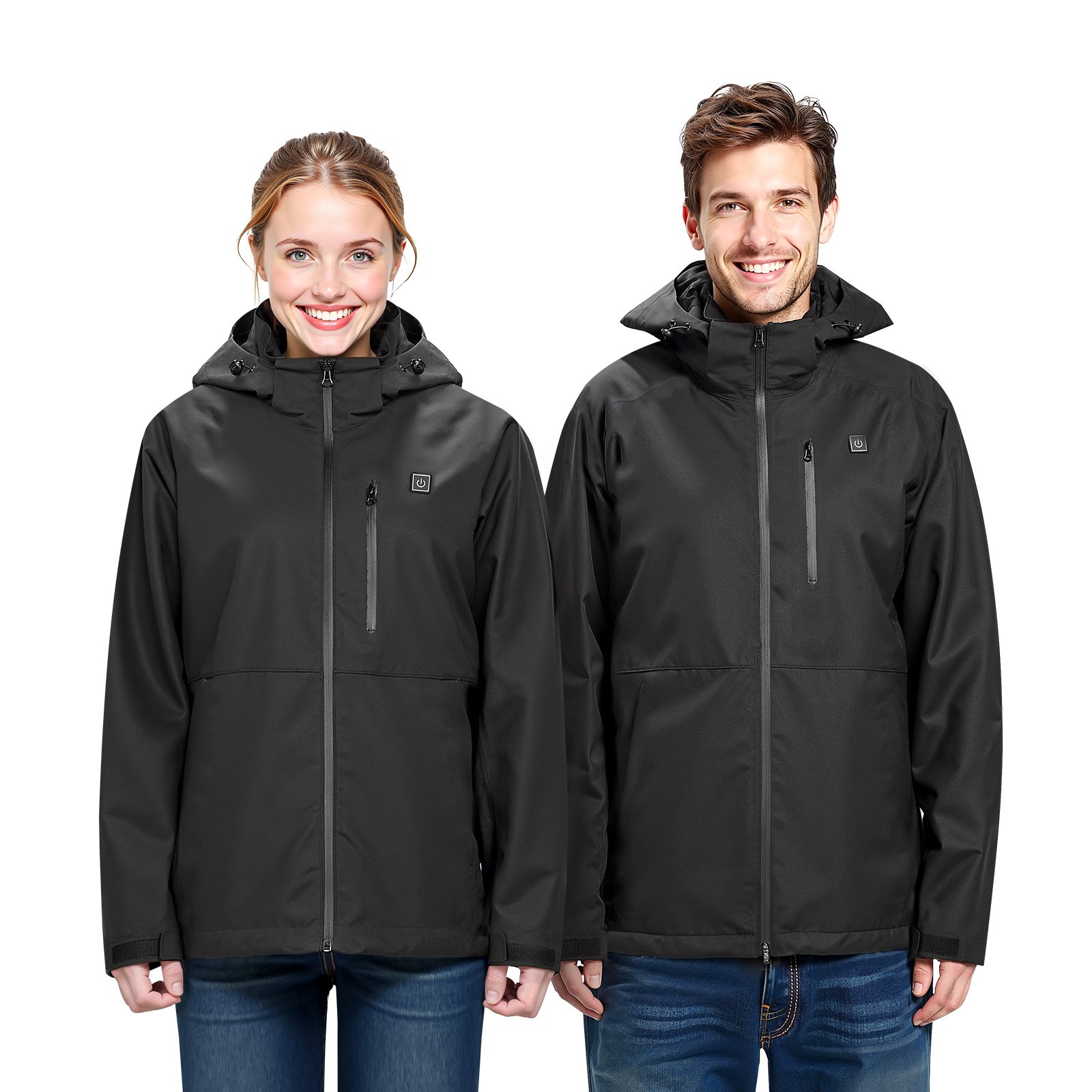 Heated Jacket For Men With 7.4V Battery, Soft Shell Electric Heating Coat, Windproof Waterproof Lightweight Outerwear With 5 Heating Zones & 3 Heat Settings, Machine Washable, S Size - Image 1