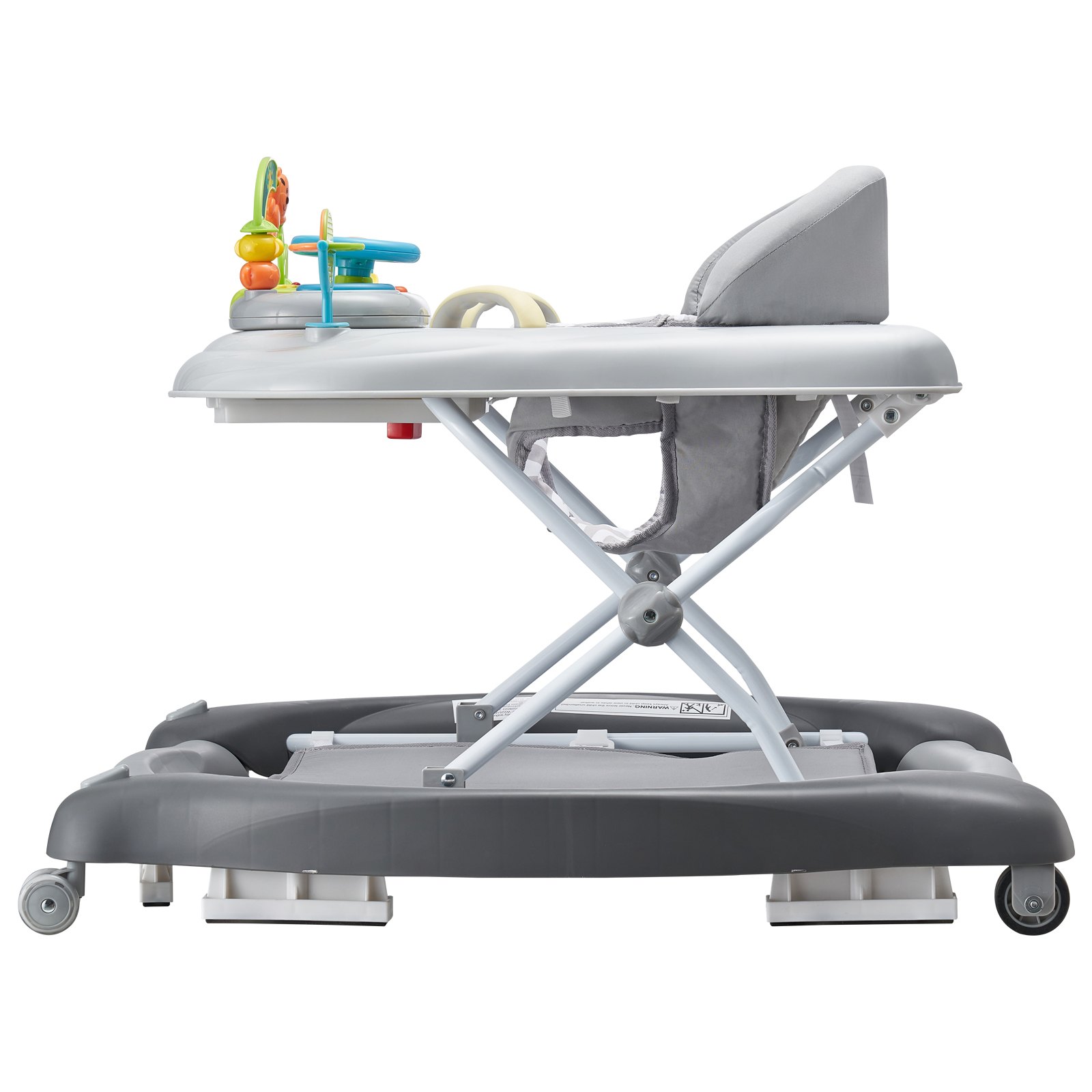 4-in-1 Baby Walker, Foldable Baby Activity Center On Wheels, 3 Adjustable Height, Music & Toys Tray, Learning-Seated | Walk-Behind | Rocker | Bouncer Toddler Walker For Girls Boys 6-24 Months - Image 1