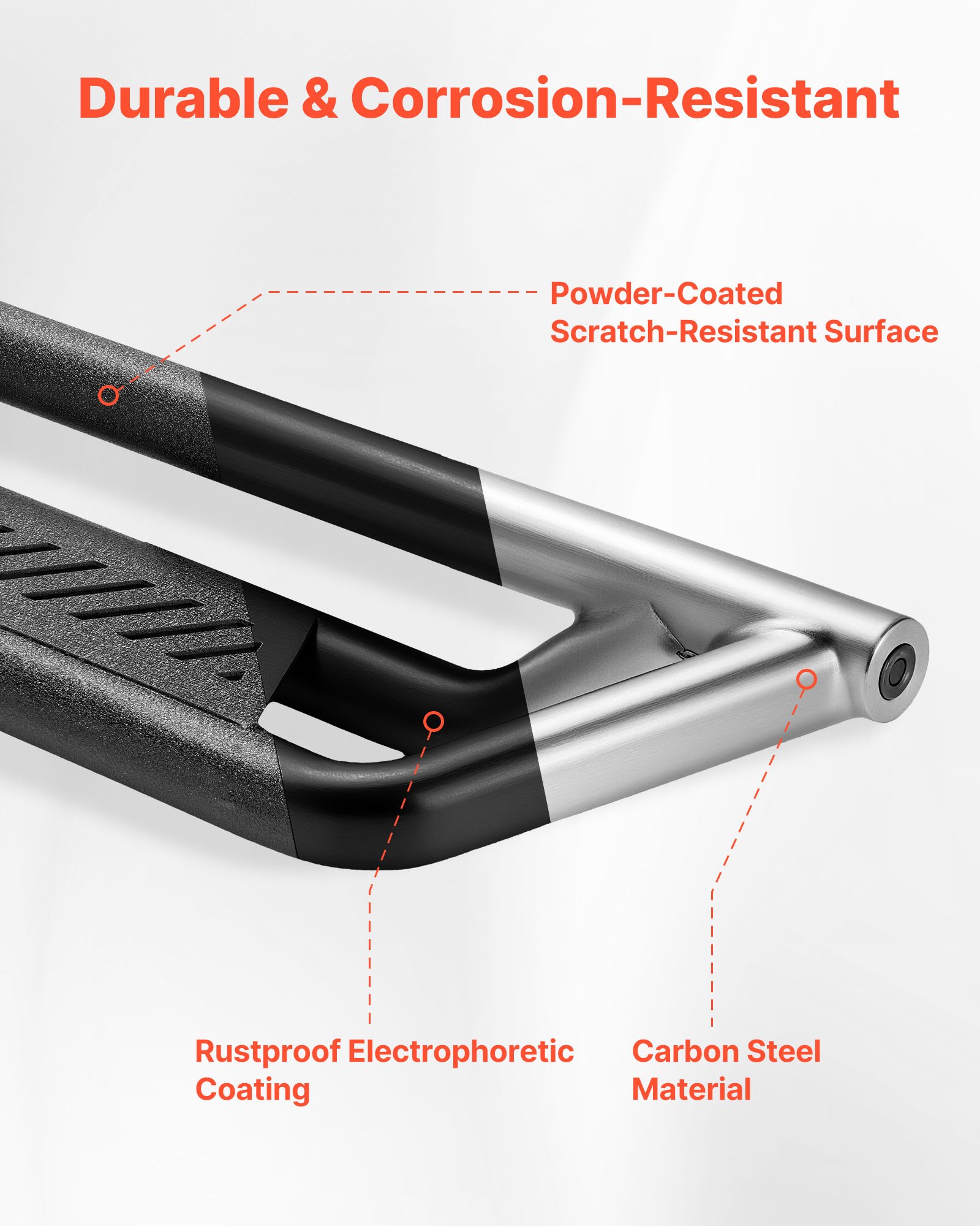 Underside bracket fitment of Vevor 6-inch running boards on 2024-2025 Toyota Tacoma Double Cab rocker panel mount