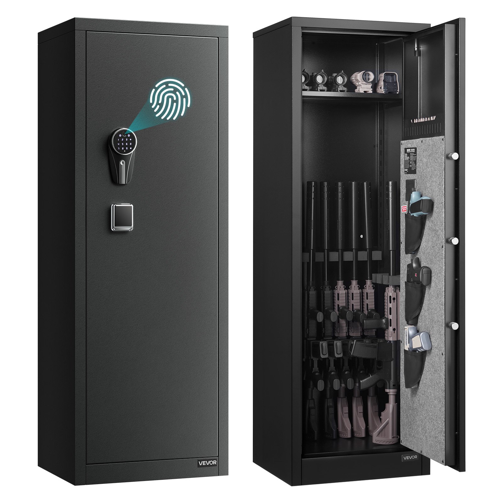 8-10 Gun Safe, Long Gun Cabinet For Rifles And Pistols, Quick Access