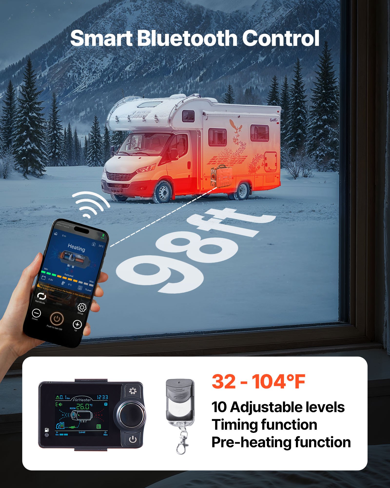 Diesel Heater, 8KW, DC 12V, All In One Portable Diesel Air Heater With Bluetooth APP Control, Remote… image 5