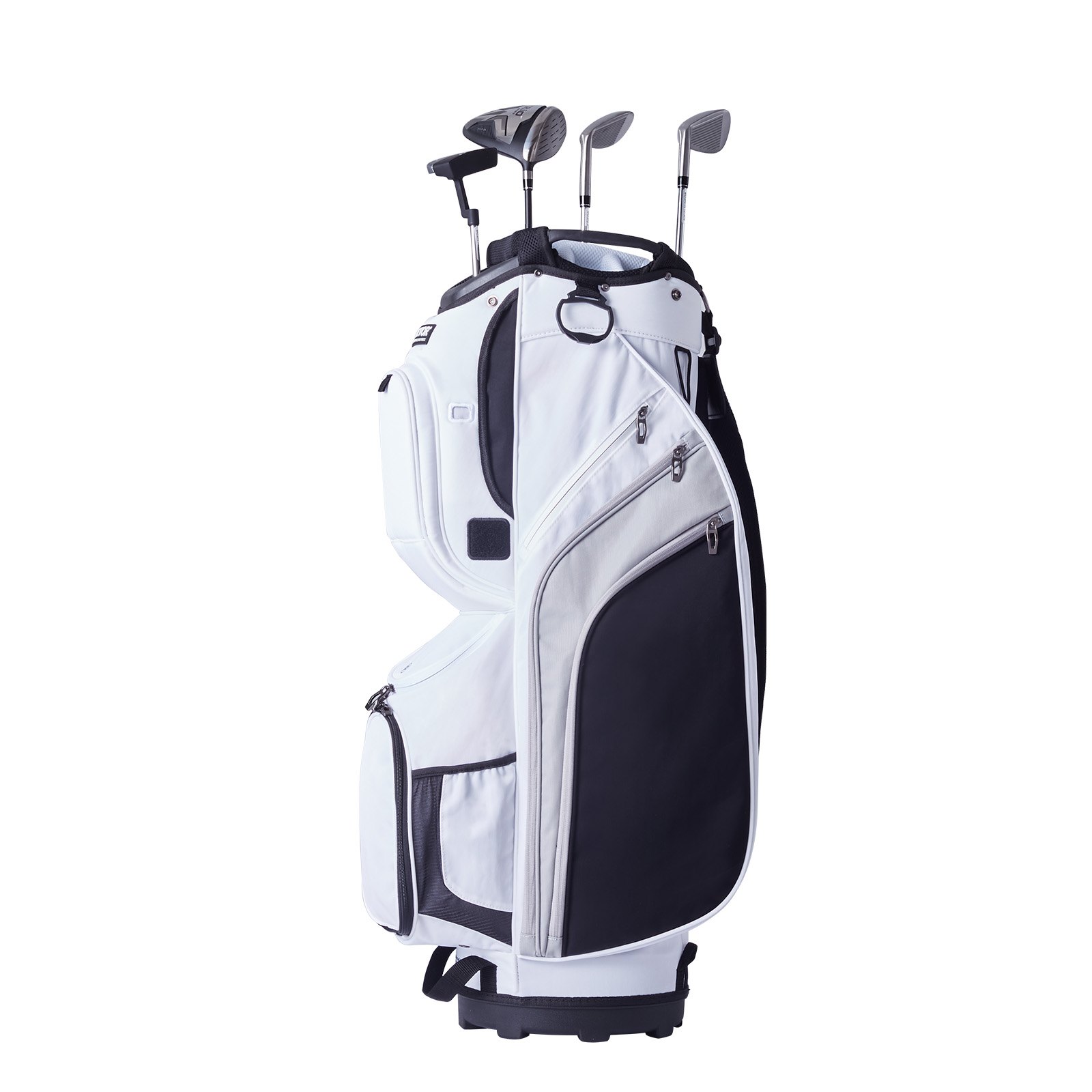 Golf Cart Bag With 14 Way Organizer Divider Top, 36” 13 Pockets Premium Nylon Cart Bag, Durable Golf Bags With Handles & Dust Cover & Detachable Straps For Men & Women, White Color-Block - Image 1
