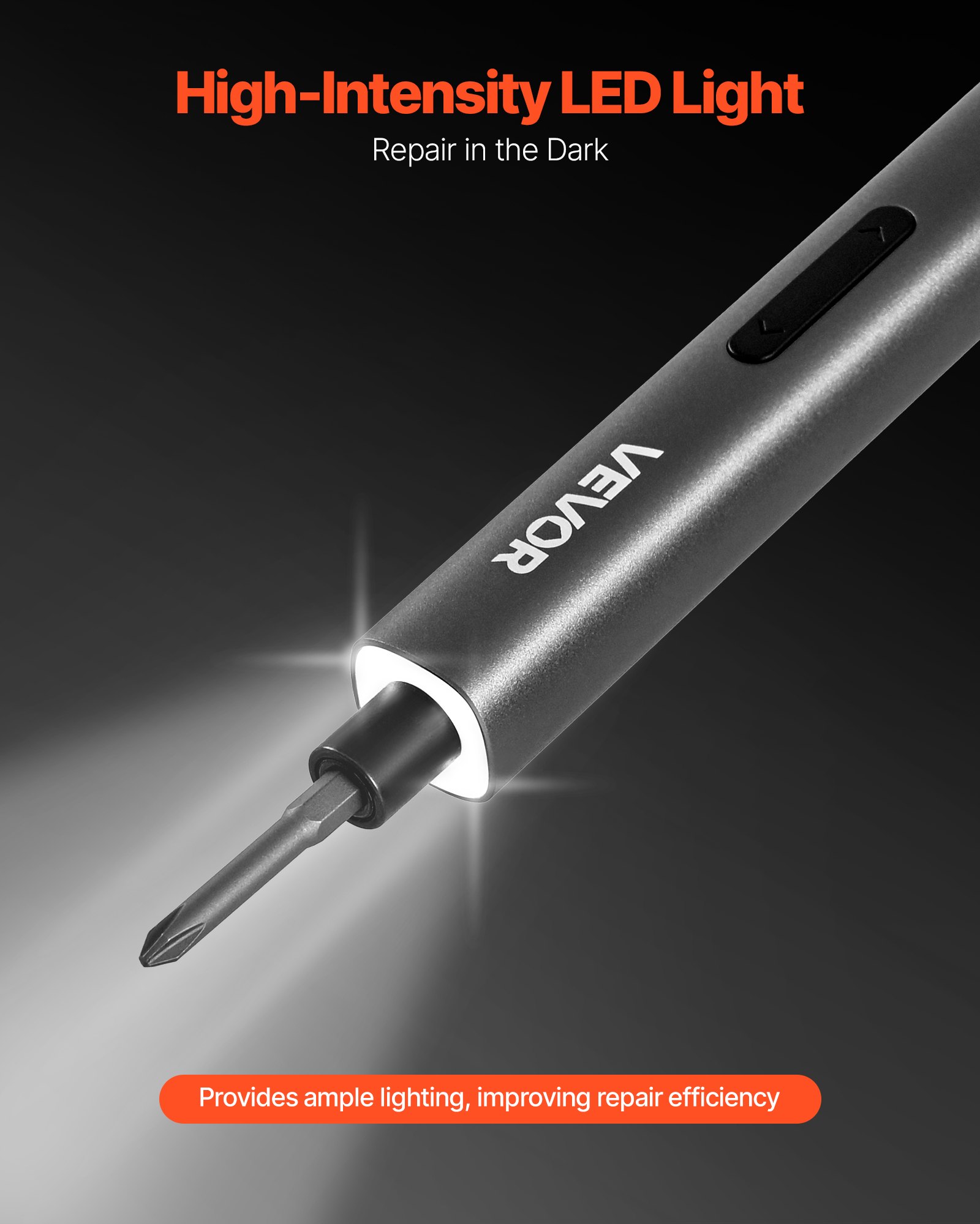 Electric Precision Screwdriver Set, 52 Magnetic Bits, Mini Electric Screwdriver With Magnetic Storage Box, S2 Steel Bits, LED Light, Type-C Charging, For Phone, Laptop, And Electronics Repair 3