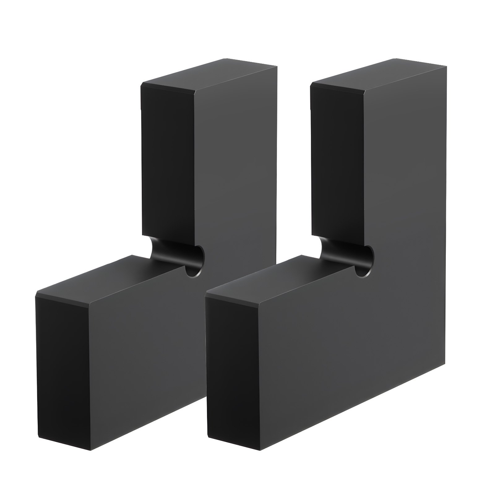2 Pack Corner Connectors For Handrail, Extension Stair Railing Accessories, POM Hand Rail Connector Fittings For Rectangular Cable Railing, Deck Cable Rail System Outdoor, Matte Black, HT-05 - Image 1