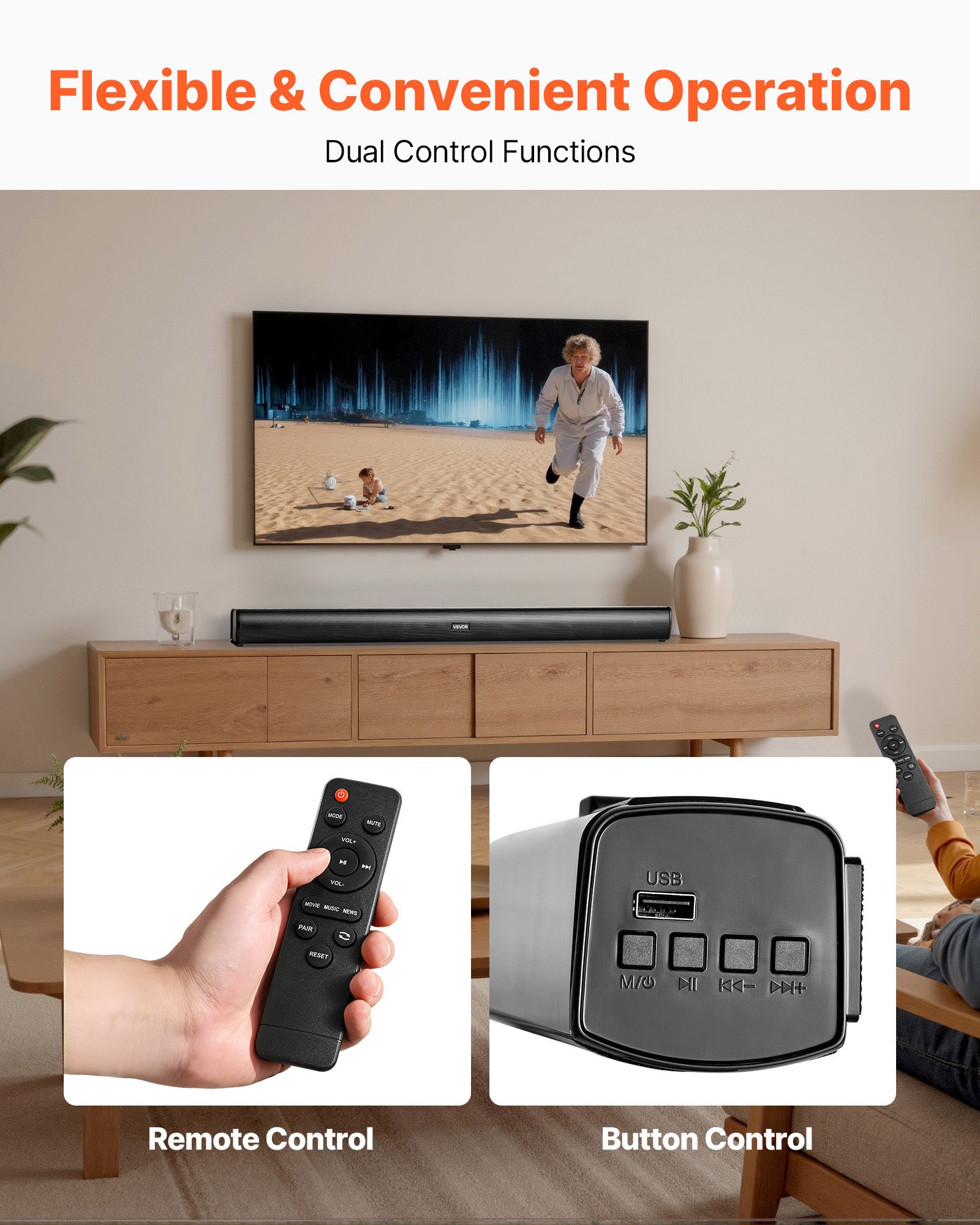 Sound Bar til smart TV 2.1 Channel 35-Inch Compact - Miniatyr 5