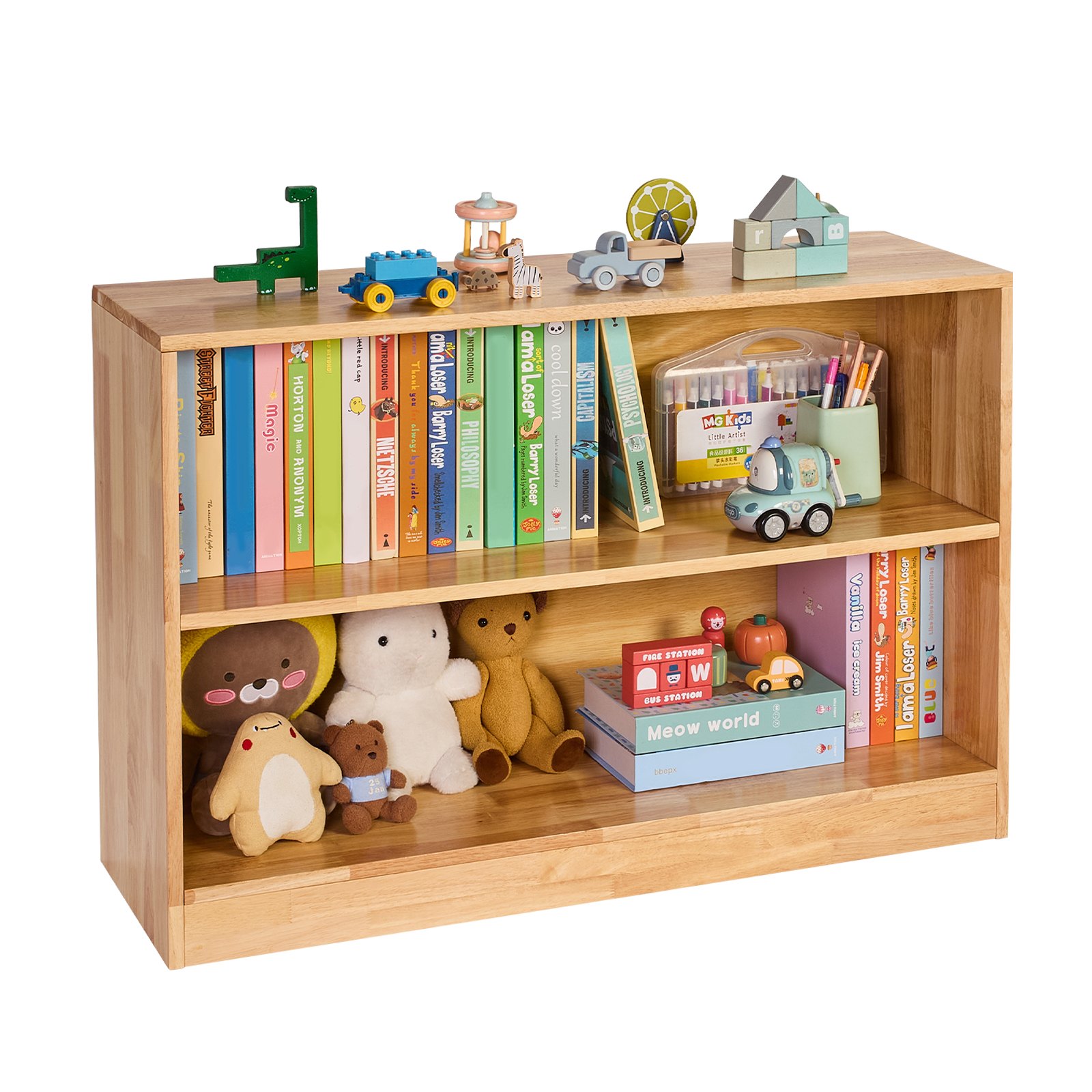 Montessori Bookshelf — 35.4 in Width Toy Storage Organizer