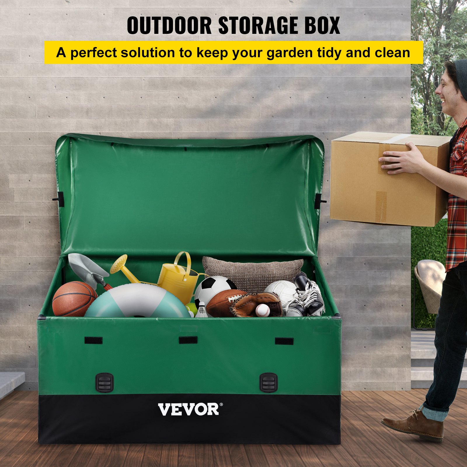 Outdoor Storage Box Patio Deck Box 567.8 L Waterproof PE