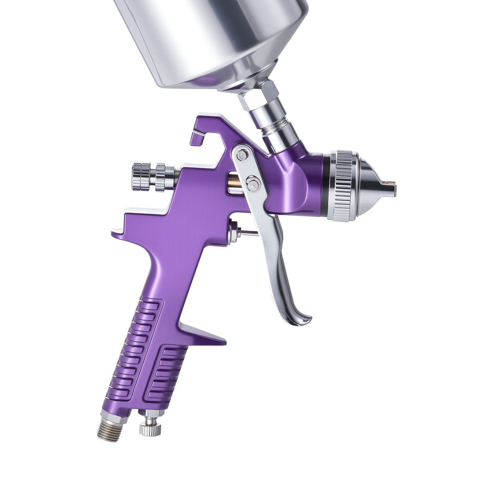 3-Piece Air Spray Gun Kit, Professional Auto Paint Spray Gun Set With 3 Nozzles (1/1.4/1.8mm), 3 Cups & Air Regulator, Gravity Feed Automotive Paint Sprayer For Primer, Topcoat & Touch-Up - Image 1