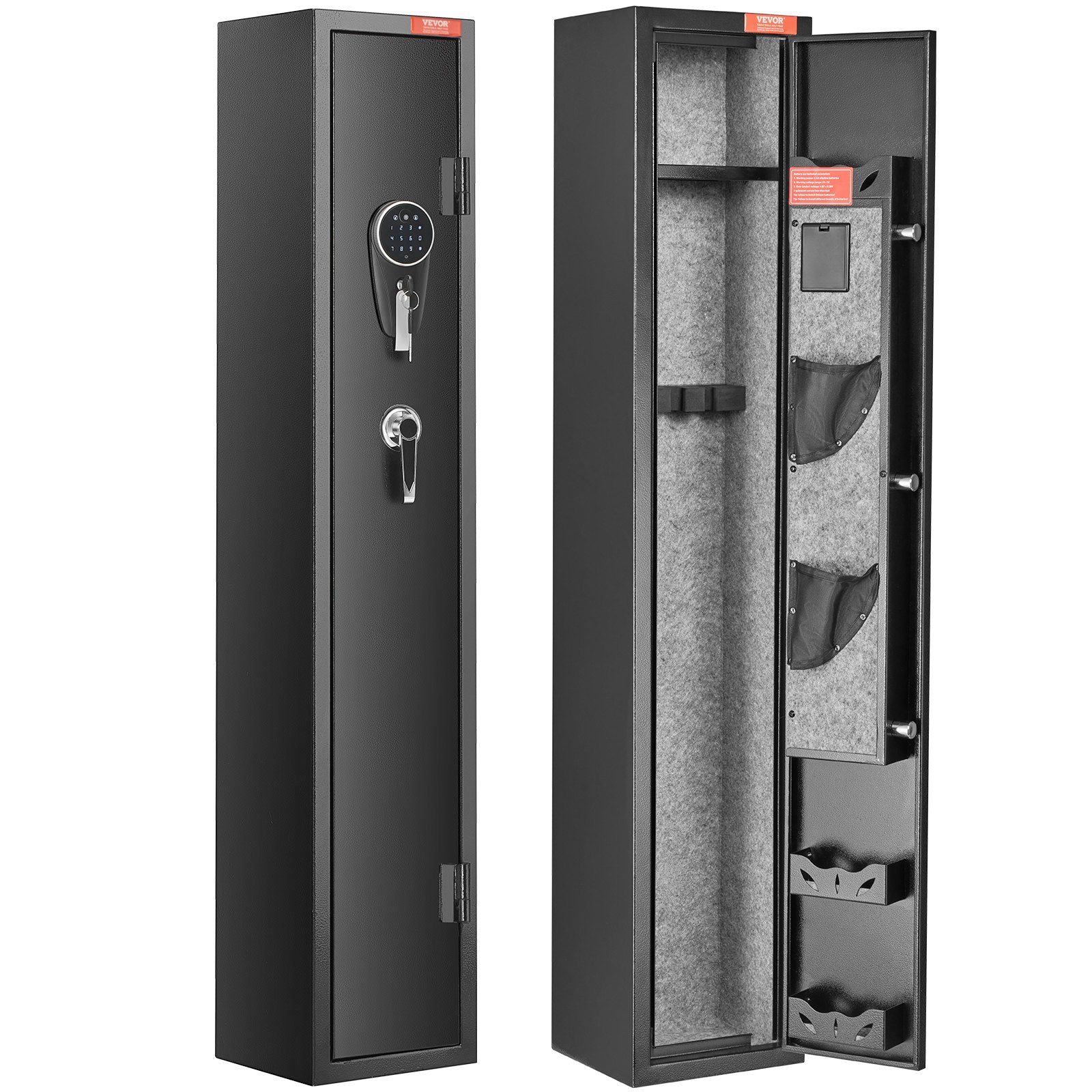 3 Rifles Gun Safe, Rifle Safe With Lock & Digital Keypad, Quick