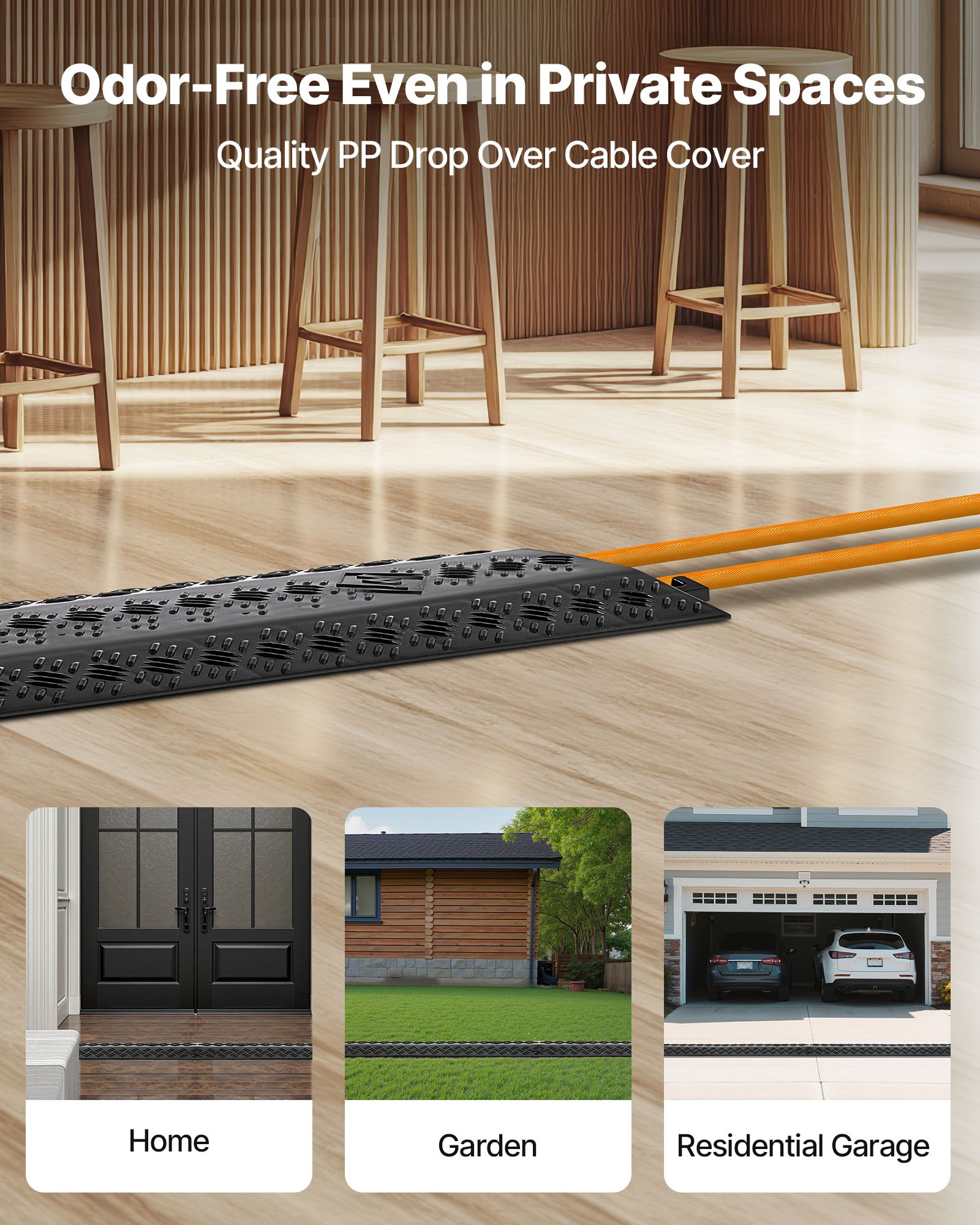 Drop Over Cable Cover, 17,500 Lbs/Axle Load Capacity, Heavy Duty Cable Hose Protector Ramp, Floor Cord… image 2