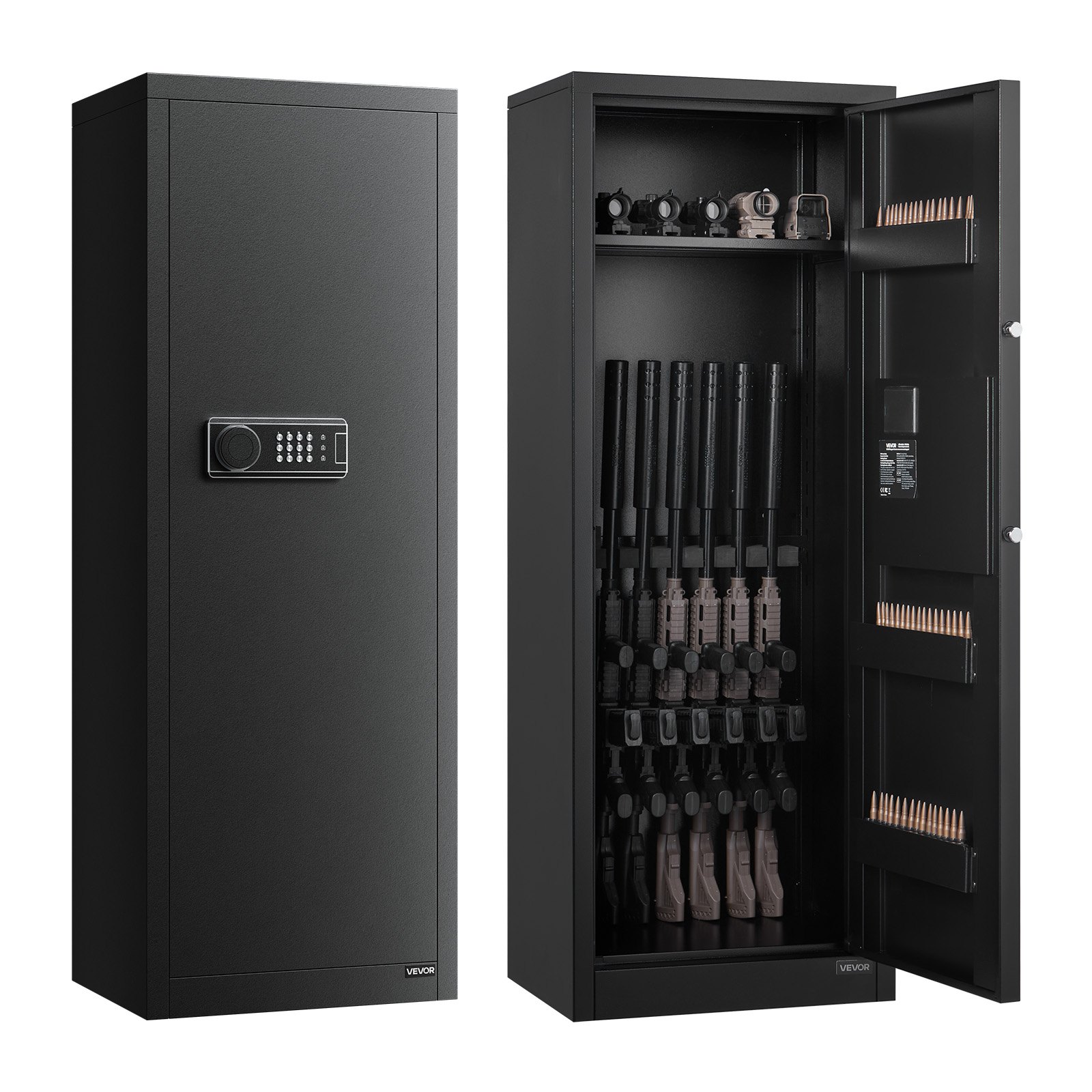 6-8 Gun Safe, Long Gun Cabinet For Rifles And Pistols, Quick Access