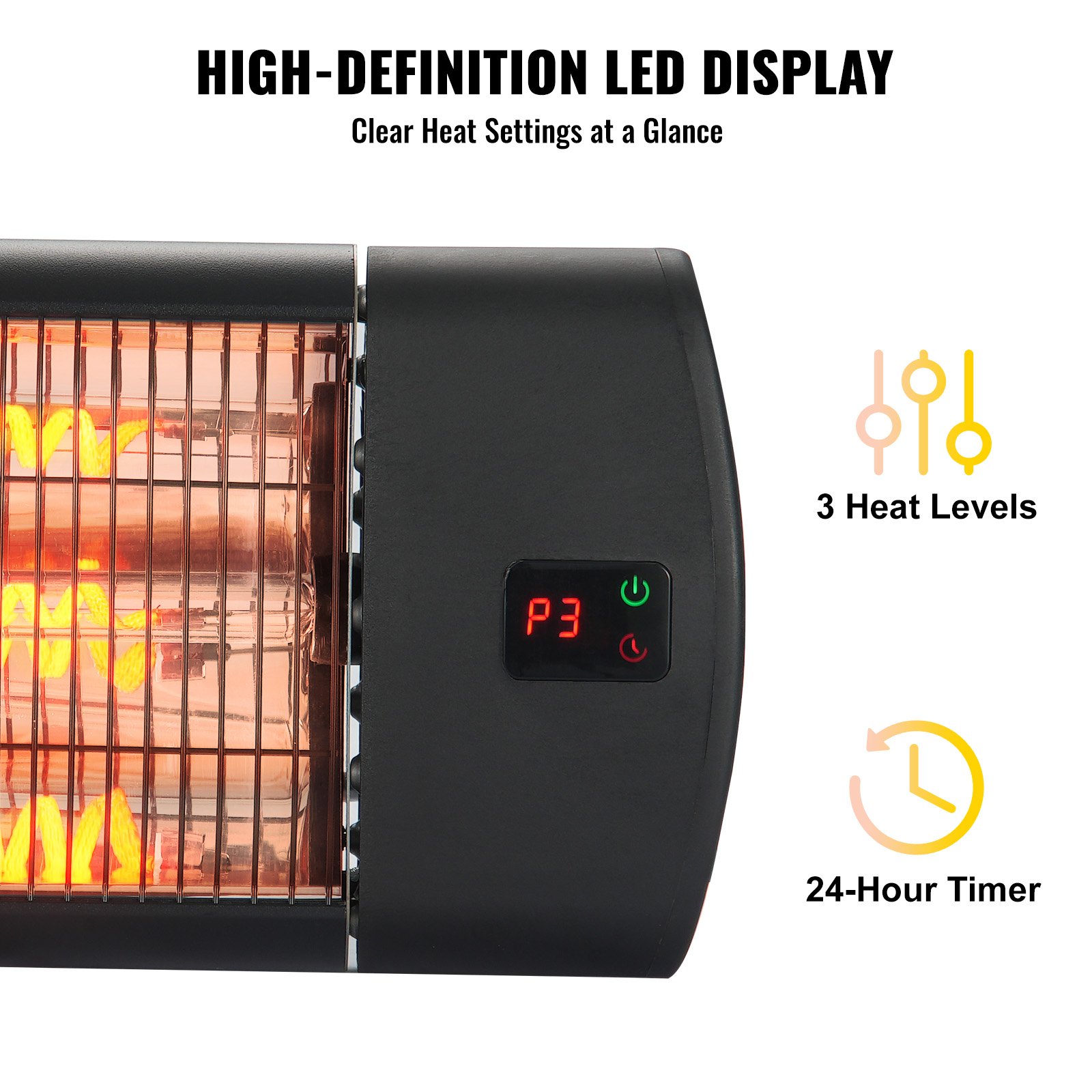 Infrared Heater — 1500W Remote Control Electric Space Heater — photo 3