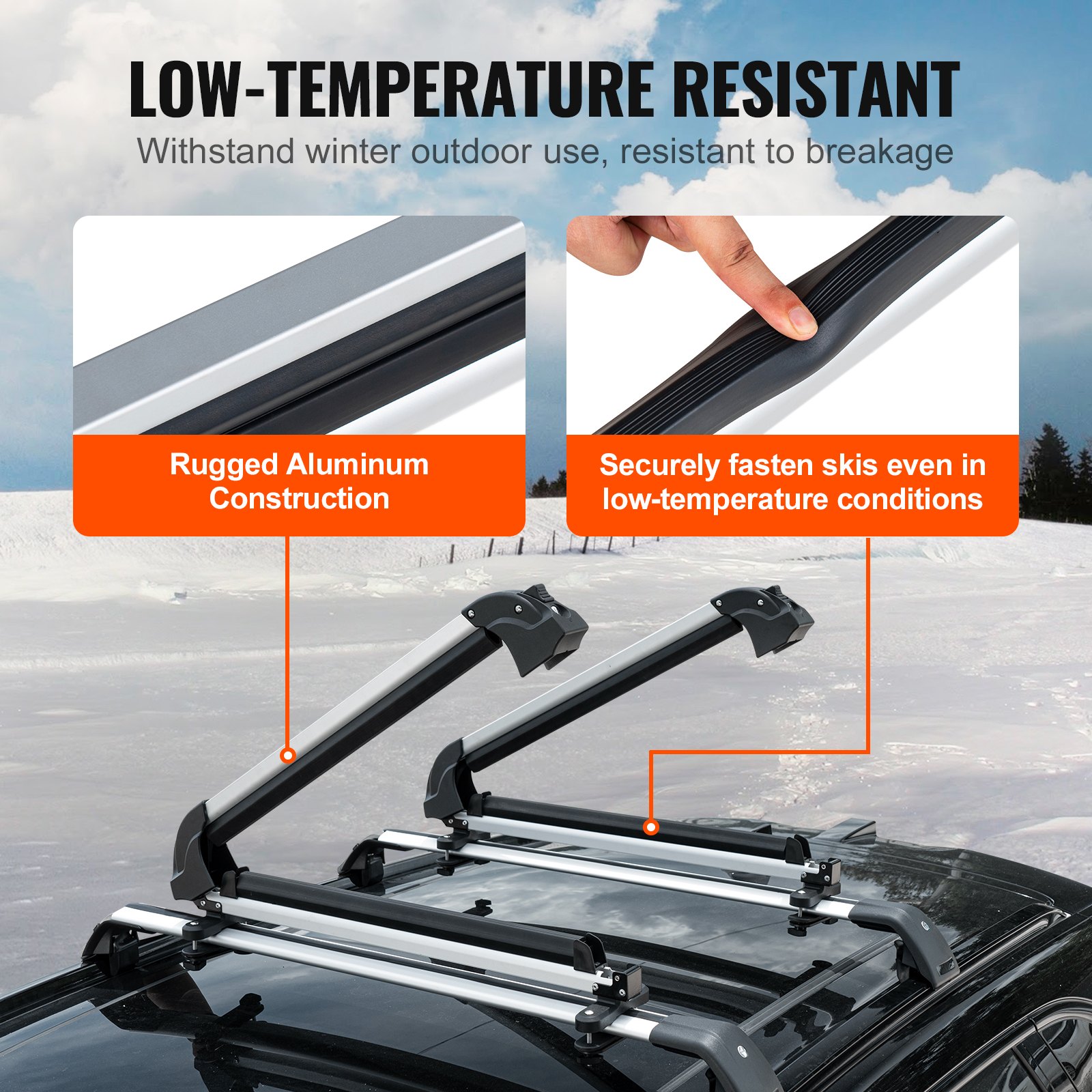 Ski And Snowboard Roof Rack, 31.7-Inch Universal Ski Rack For Car Roof Fit Most Crossbars, Carry Up To 6 Pairs Of… - 5