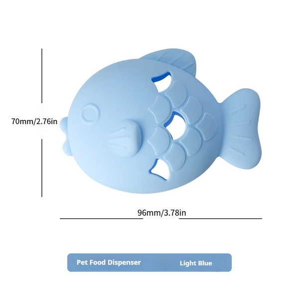 Fish-Shaped Dog Treat Dispenser Toy – Food-Grade Silicone Slow Feeder For Boredom Relief, Self-Entertainment & Pet Interaction – Durable Chew Toy With Treat Leakage Design, Teeth Cleaning Sur