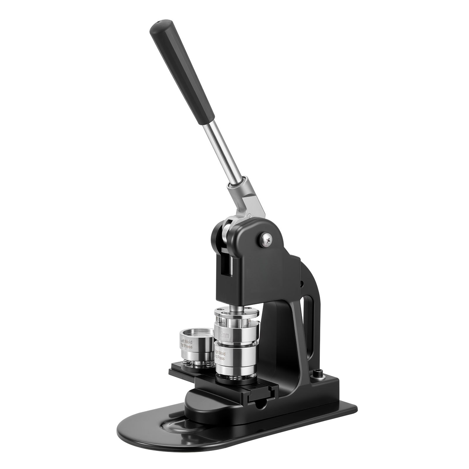 Button Maker Machine, 1.25 In, Pin Maker Machine With 500pcs Button Parts, Circle Cutter, Hex Wrenches And Magic Book, Ergonomic Handle, For DIY Badges, Personalized Pins And Key Chains, Black - Image 1