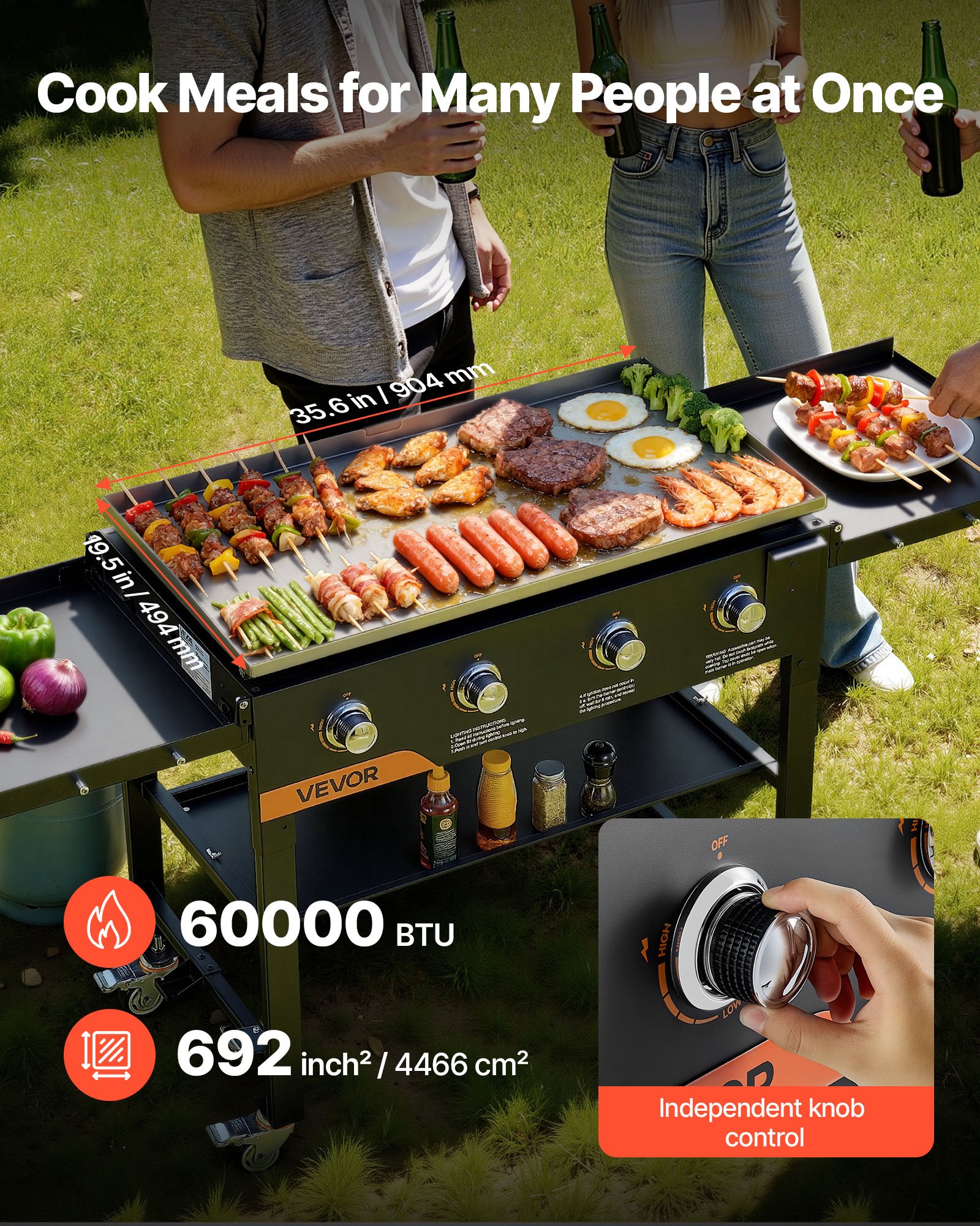 Gas Griddle — 4-Burner Flat Top Grill — photo 4