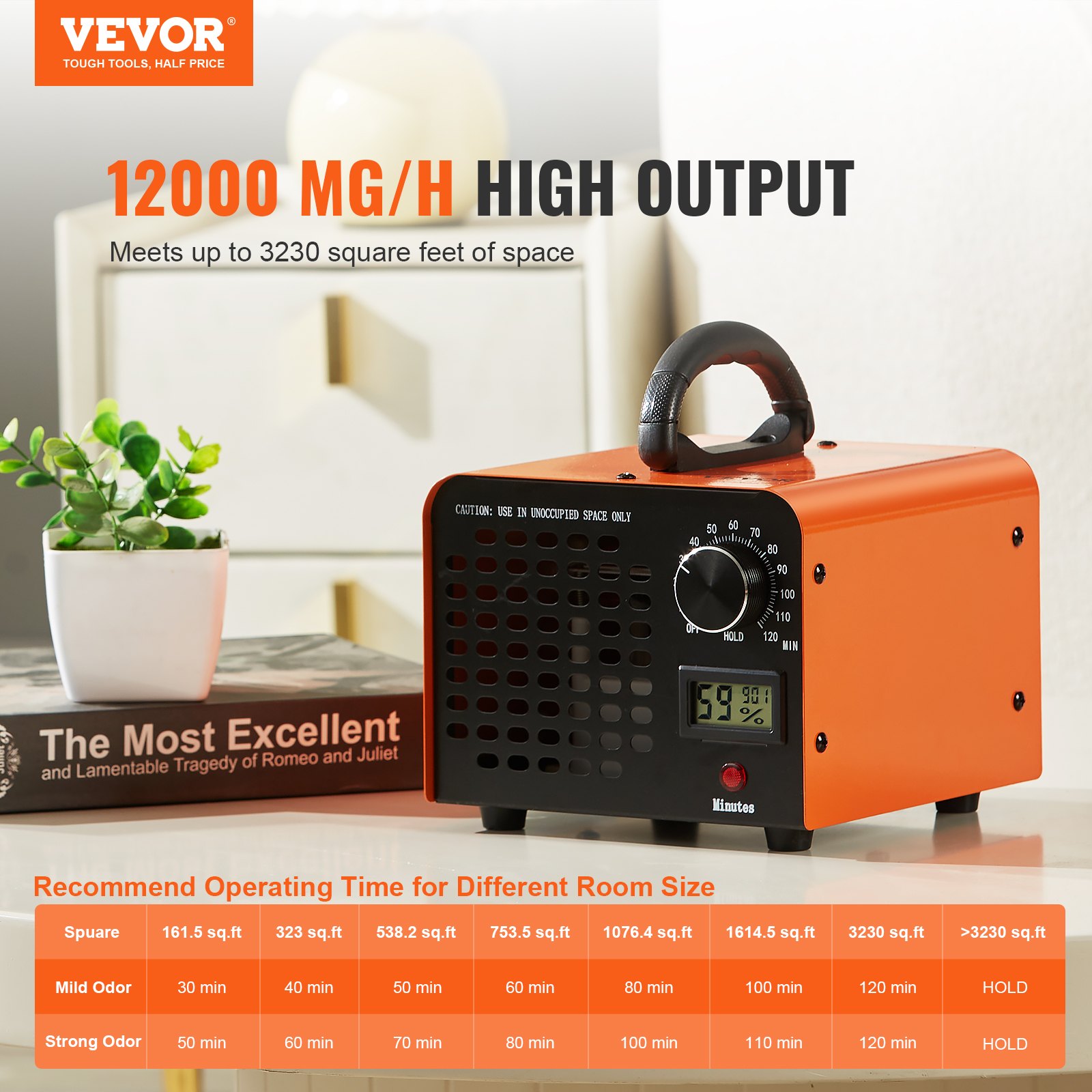 Ozone Generator, 12000mg/h Ozone Machine Remover, High Capacity Commercial/Industrial Ozone Generator Machine, Home… - 3