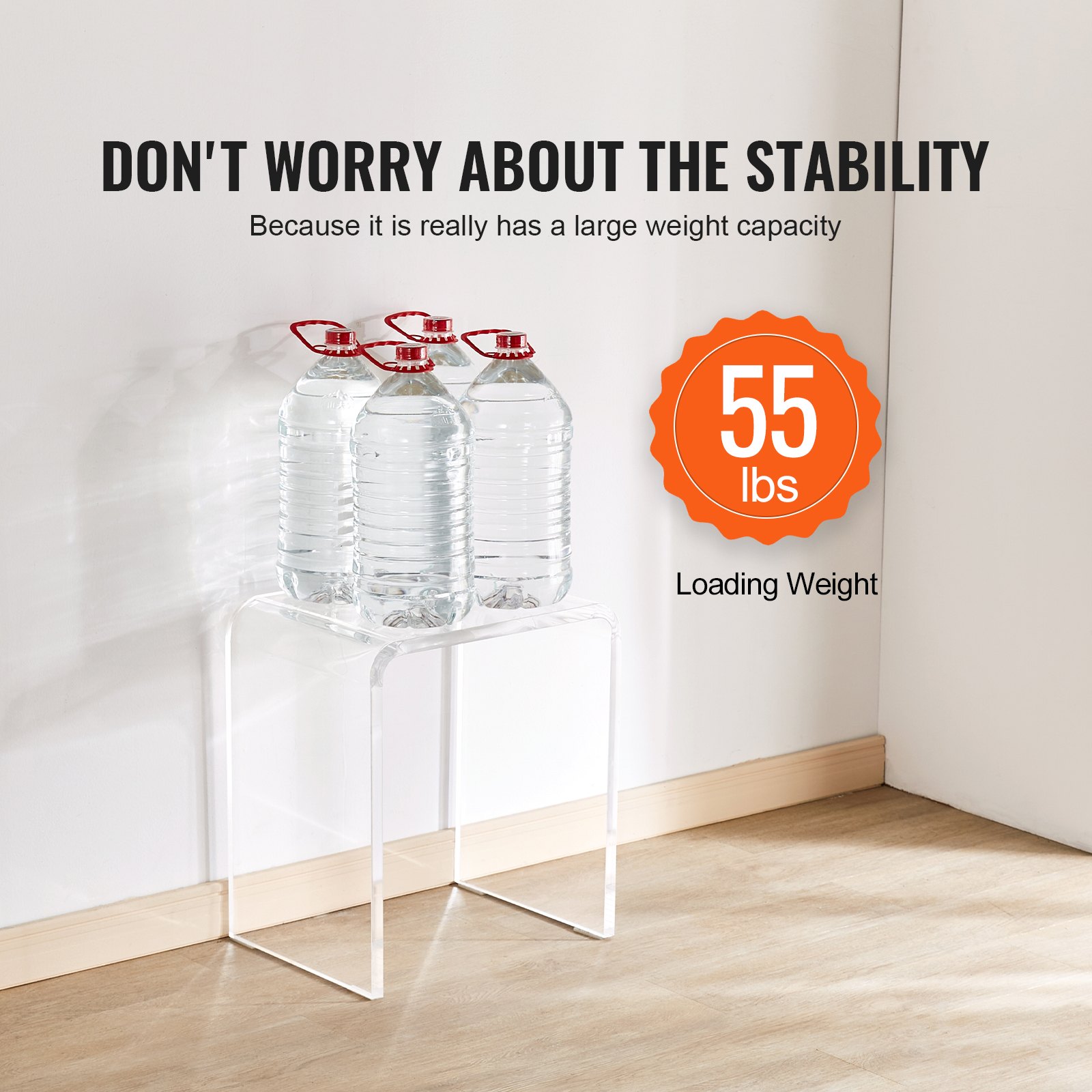 Acrylic End Table, C-Shaped Lucite Side Table, Clear Acrylic Side Table For Drink, Food, Snack Used In Living Room, Bedroom, And Study_voghion.com