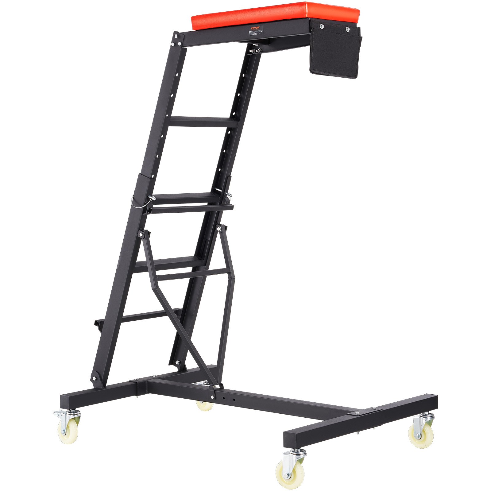 Top Automotive Creeper, Engine Creeper With Adjustable Height 45.7" To 66.3", 400 LBS Capacity High Creeper, 4 Swivel Caster Wheels, Heavy Duty Creeper For Auto Repair And Maintenance - Image 1